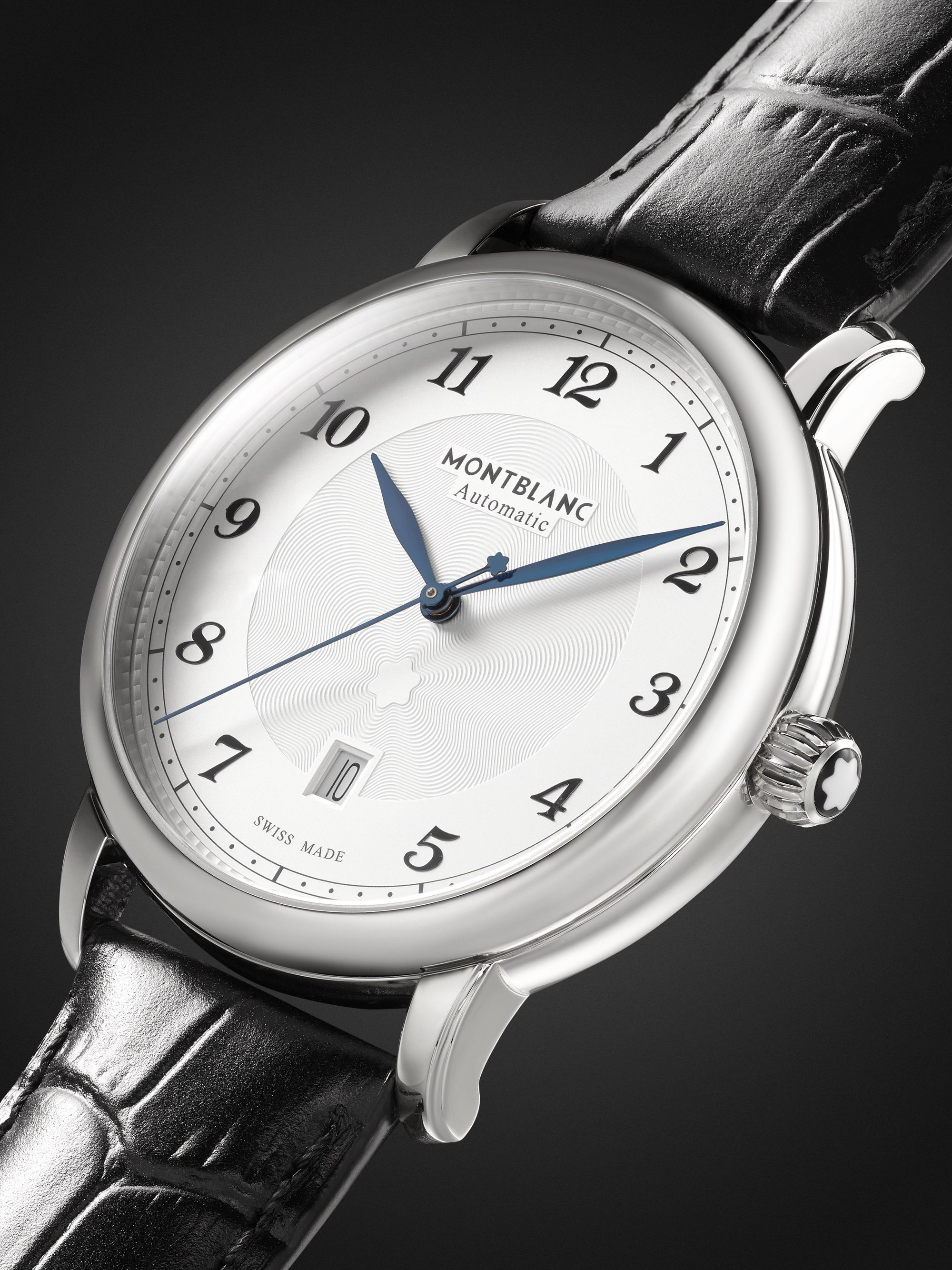 MONTBLANC Star Legacy Automatic 42mm Stainless Steel and Croc-Effect Leather Watch, Ref. No. 128681