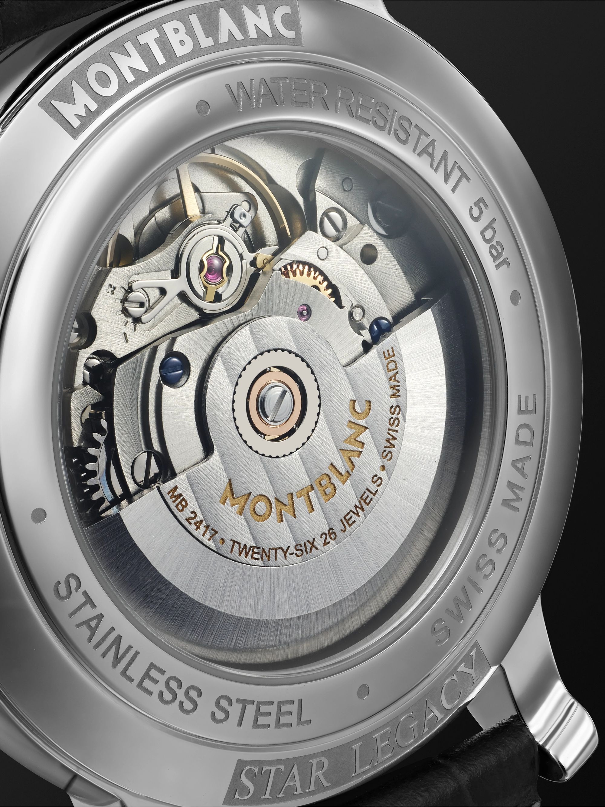 MONTBLANC Star Legacy Automatic 39mm Stainless Steel and Croc-Effect Leather Watch, Ref. No. 128684