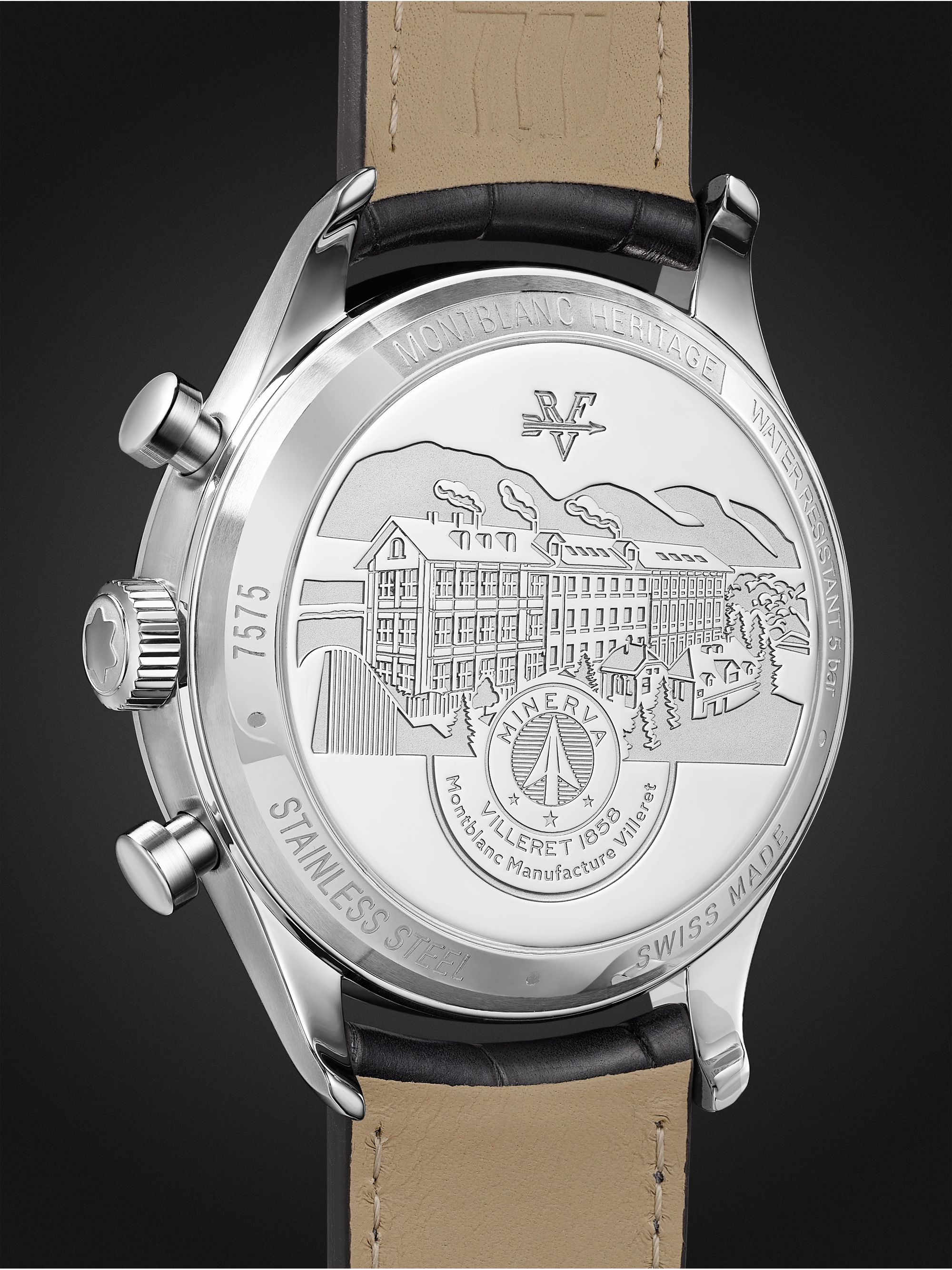 MONTBLANC Heritage Automatic Chronograph 41mm Stainless Steel and Alligator Watch, Ref. No. 128670