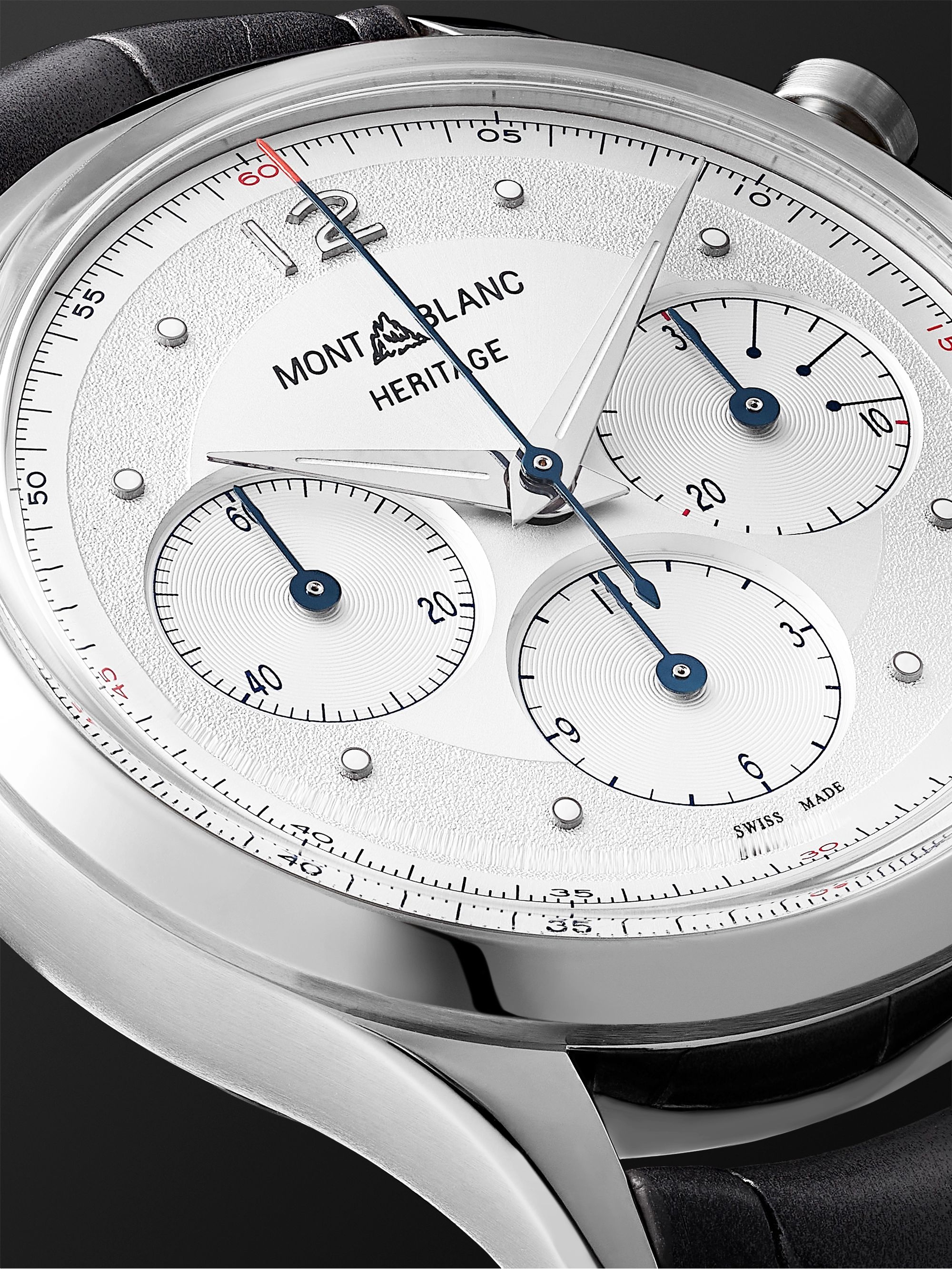 MONTBLANC Heritage Automatic Chronograph 41mm Stainless Steel and Alligator Watch, Ref. No. 128670