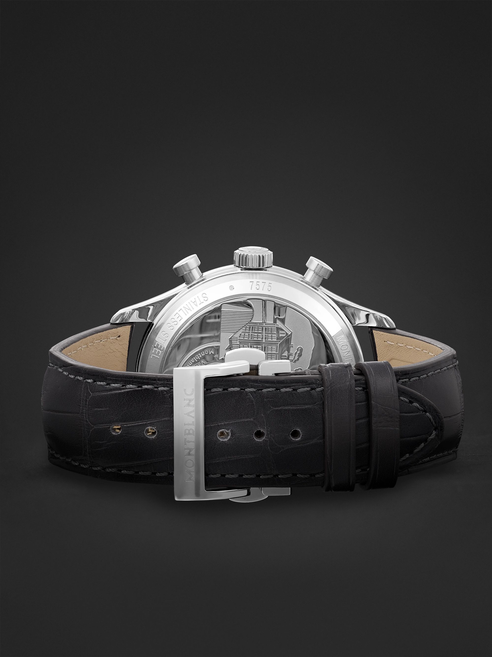 MONTBLANC Heritage Automatic Chronograph 41mm Stainless Steel and Alligator Watch, Ref. No. 128670