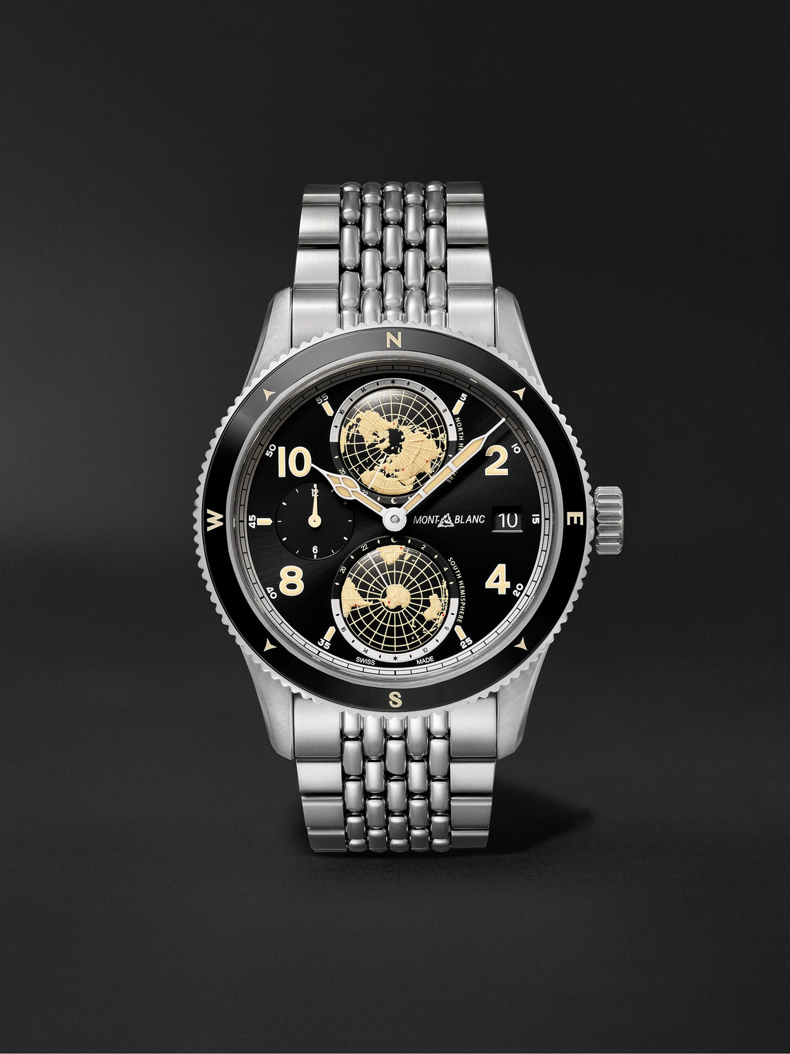1858 Geosphere Automatic Stainless Steel Watch, Ref. 125872