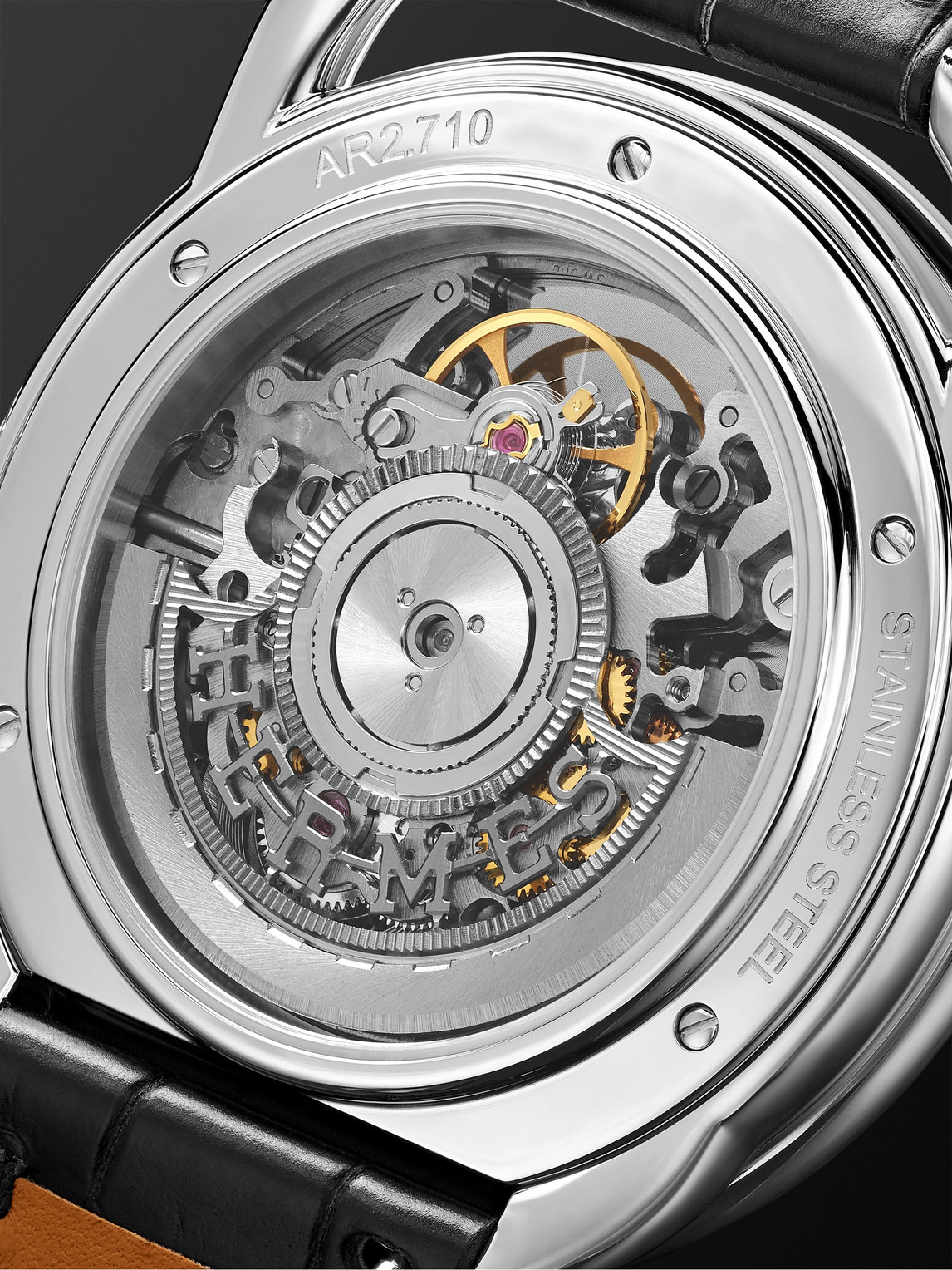  Hermès Timepieces - Arceau Squelette Automatic 40mm Stainless Steel And Alligator Watch, Ref. No. W055537ww00 - Men - Black 