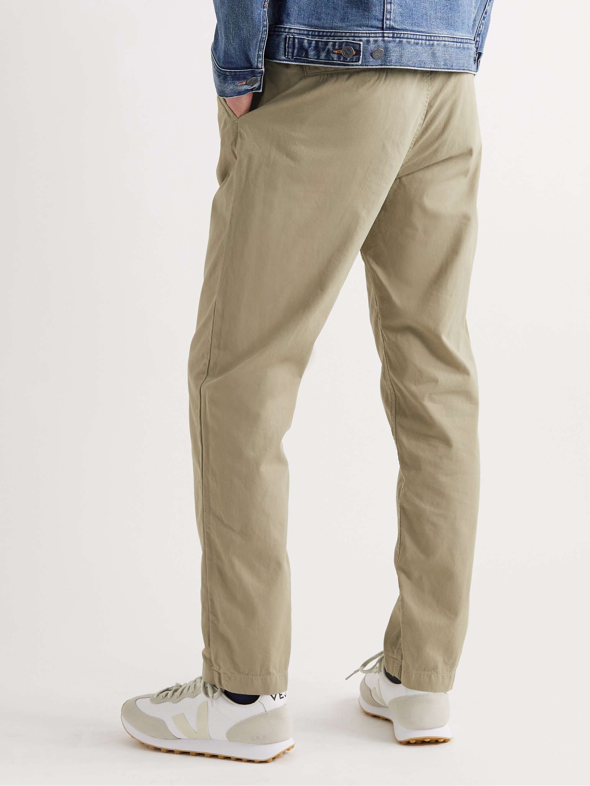 SAVE KHAKI UNITED Straight-Leg Cotton-Twill Drawstring Chinos