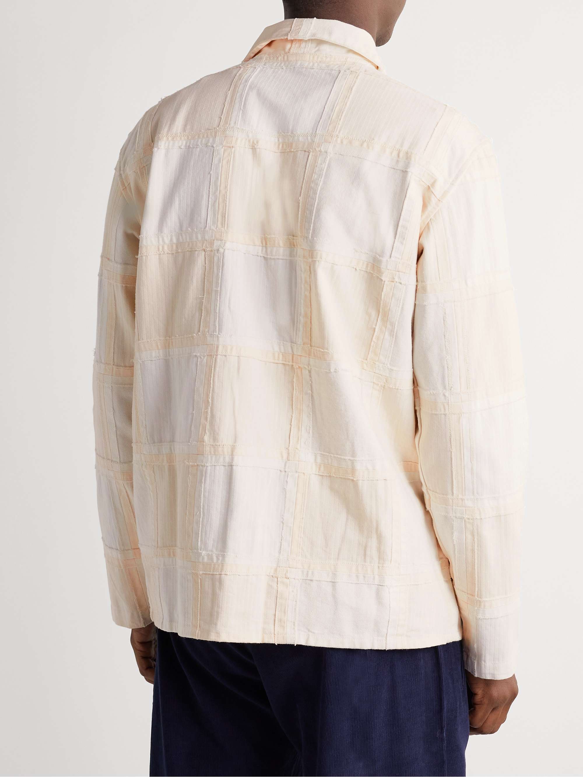 SMR DAYS Aproador Patchwork Herringbone Cotton and Canvas Jacket
