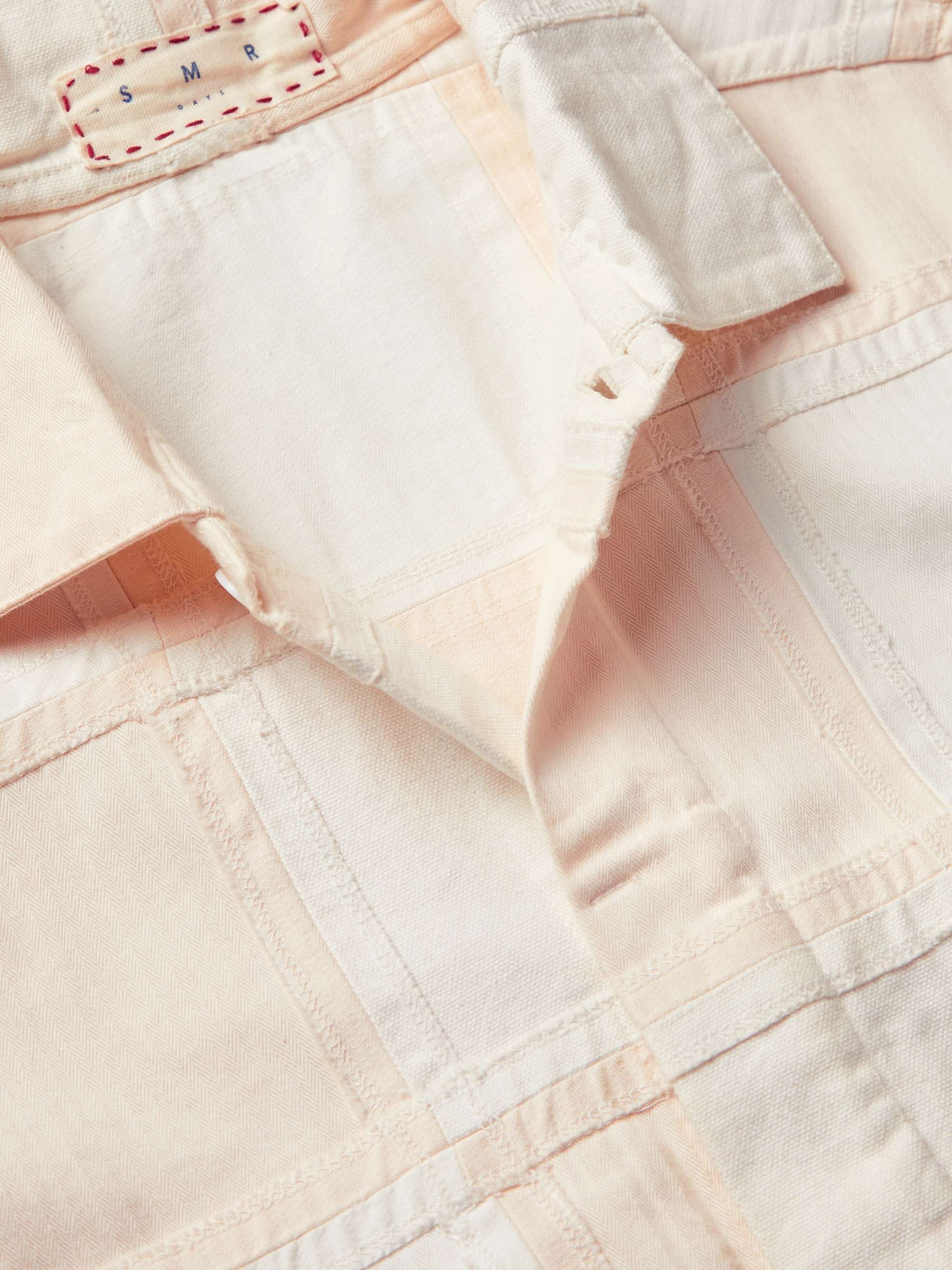 SMR DAYS Aproador Patchwork Herringbone Cotton and Canvas Jacket