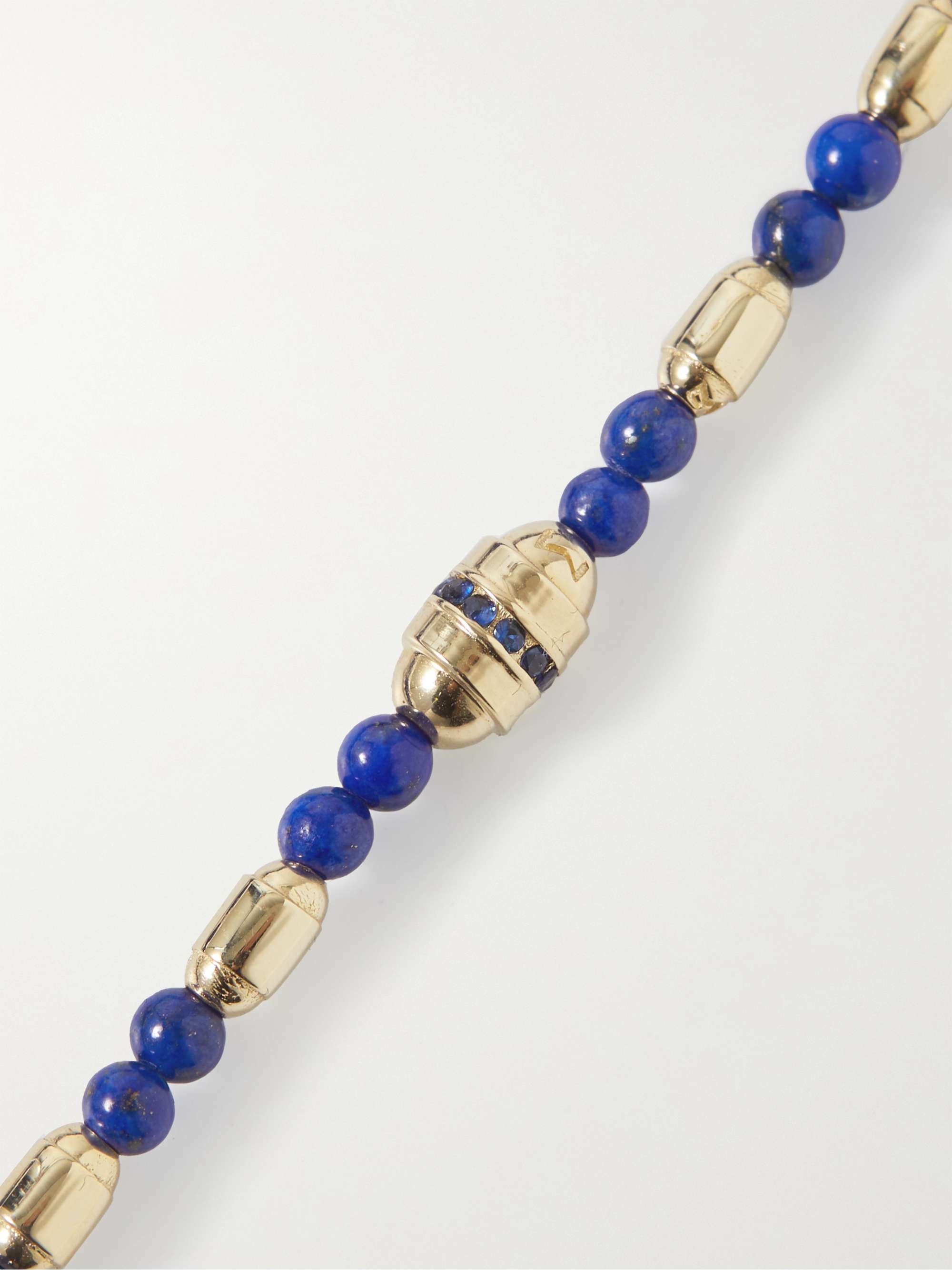 LUIS MORAIS 14-Karat Gold, Sapphire and Bead Bracelet