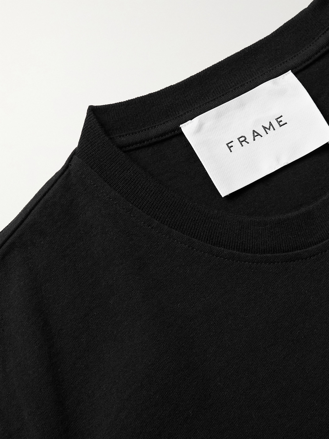Frame Logo T-shirt Noir Cotton In Black