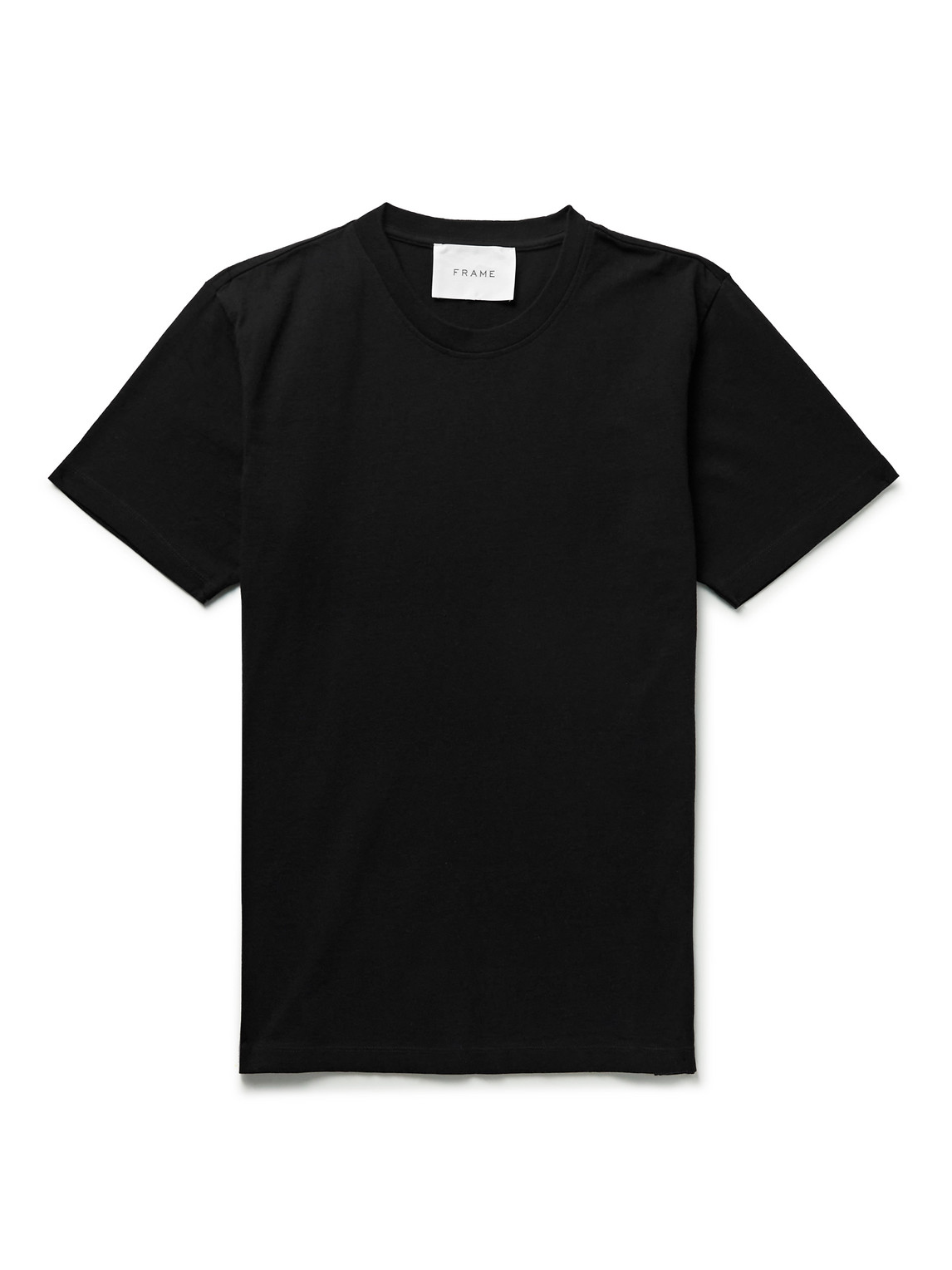 Shop Frame Cotton-jersey T-shirt In Black