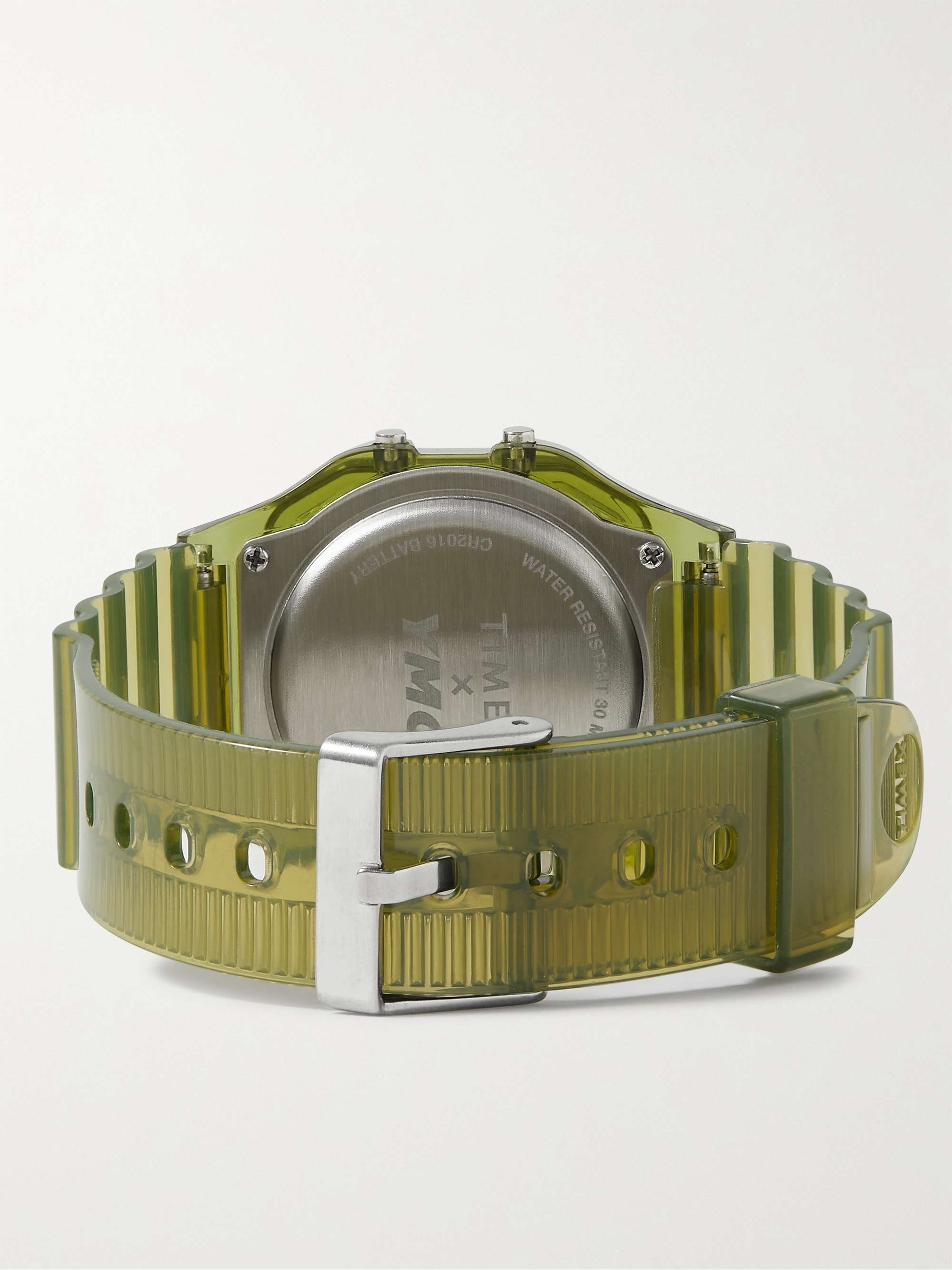 YMC + Timex T80 34mm Stainless Steel and Rubber Digital Watch for Men