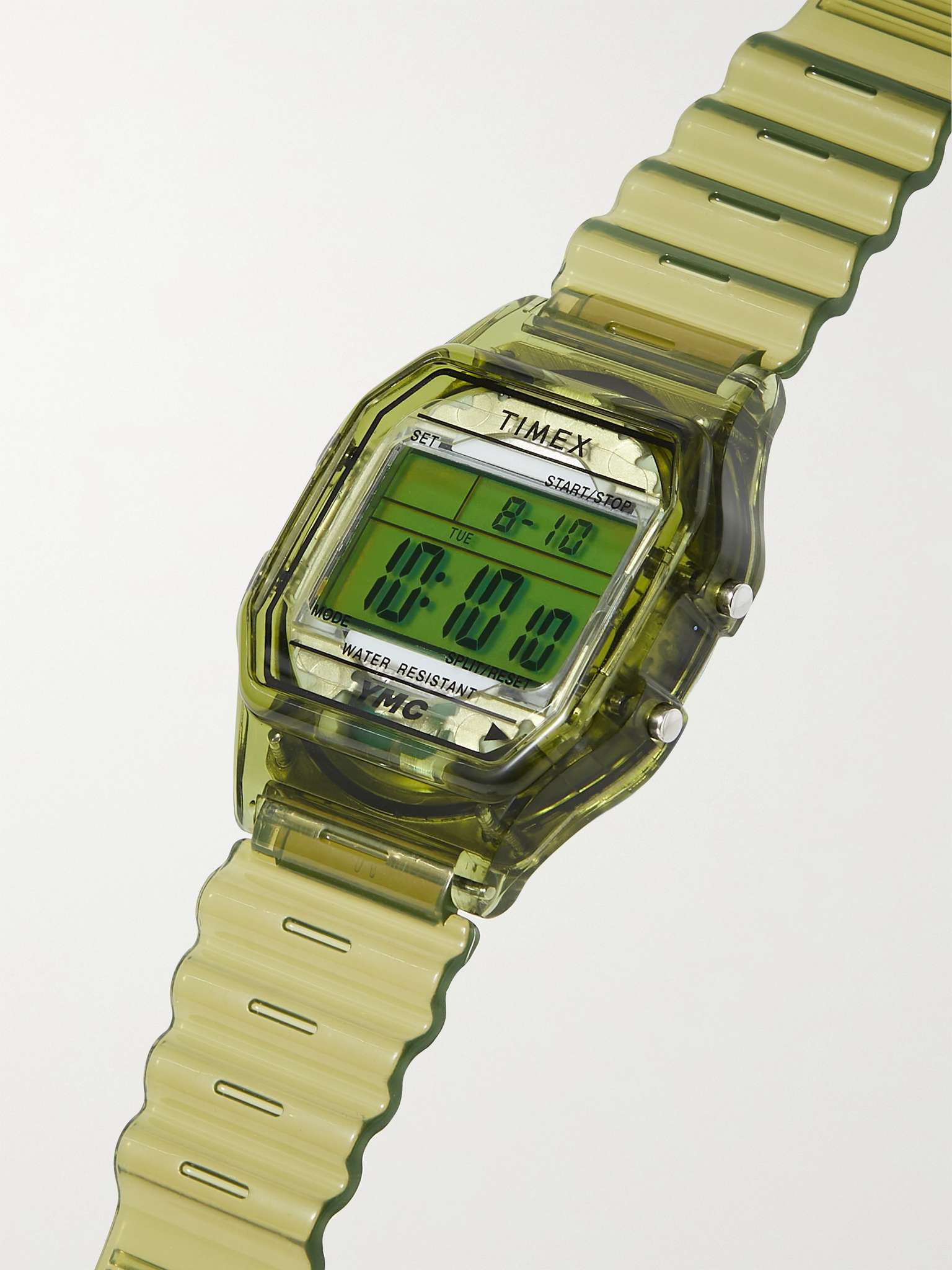 YMC + Timex T80 34mm Stainless Steel and Rubber Digital Watch for Men