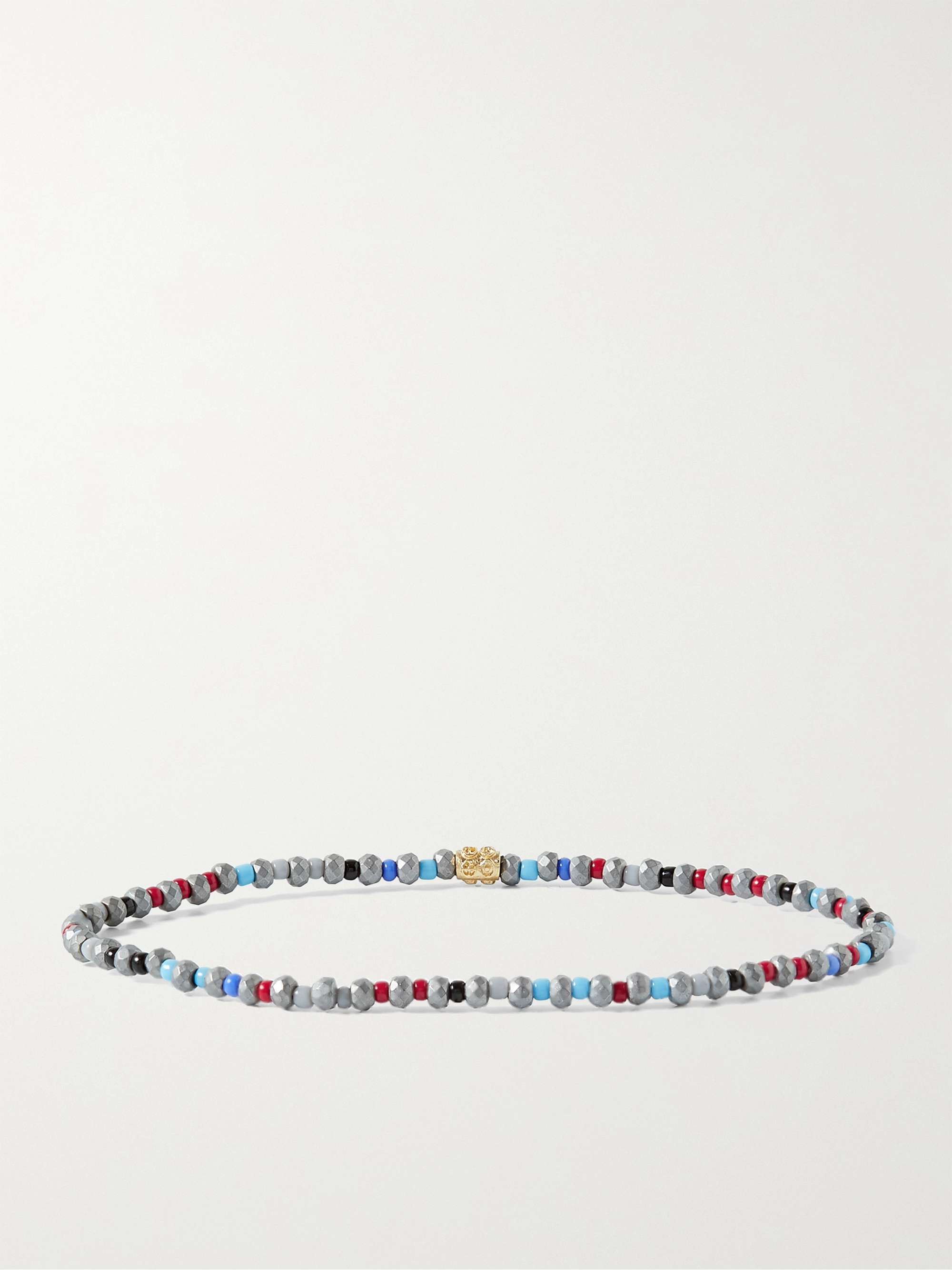 LUIS MORAIS Elements 14-Karat Gold and Enamel Beaded Bracelet