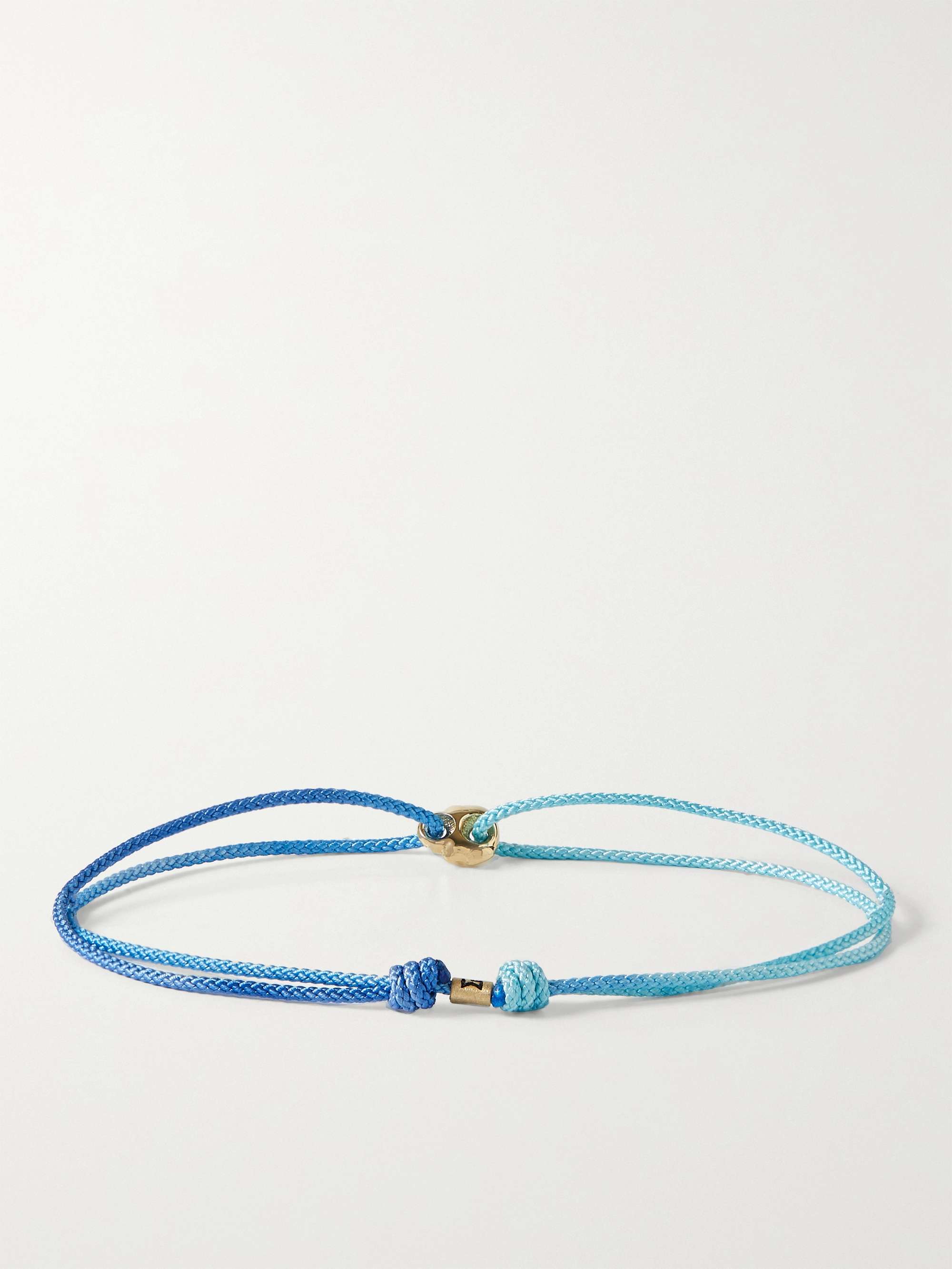 LUIS MORAIS 14-Karat Gold and Cord Bracelet