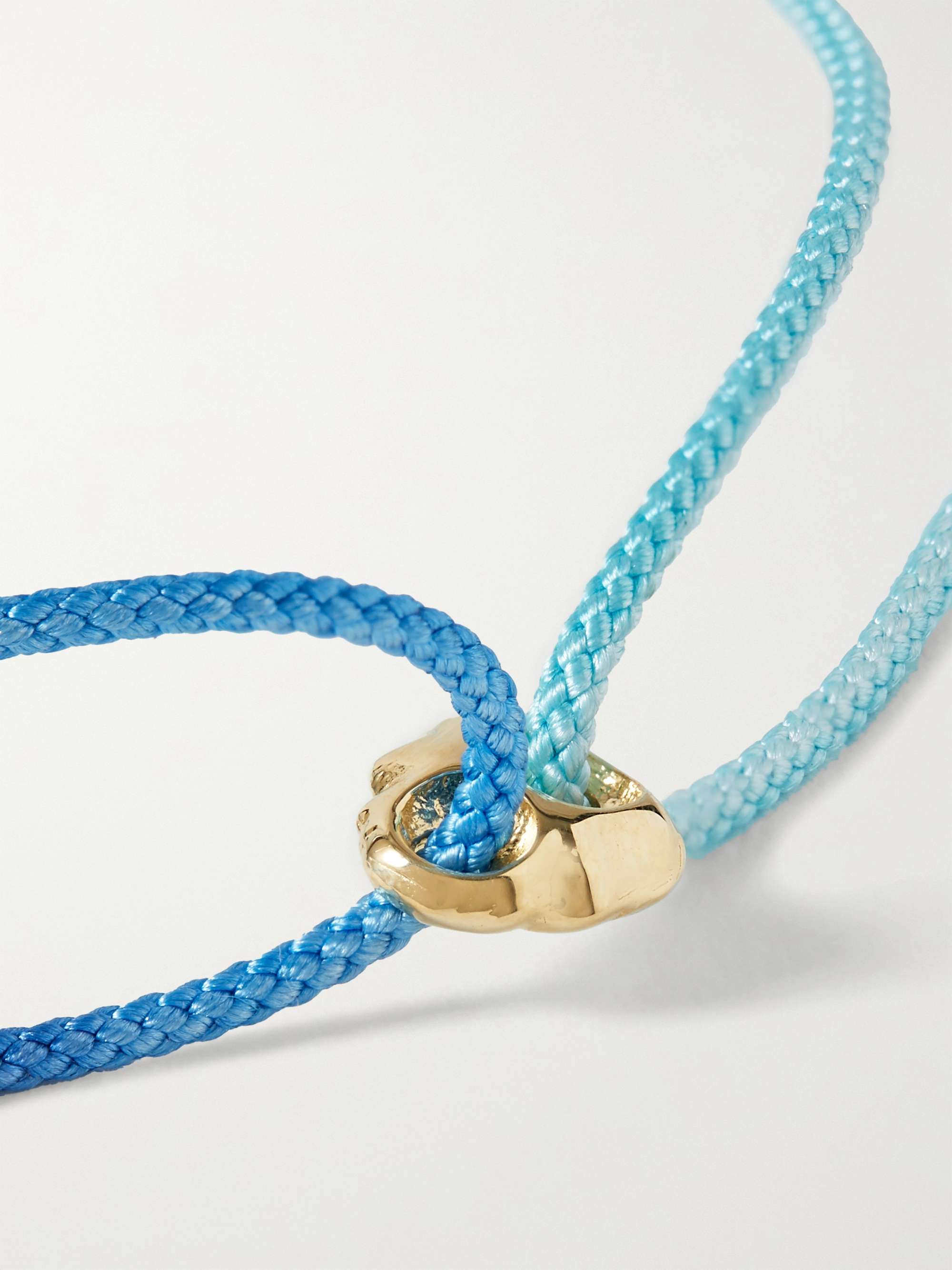 LUIS MORAIS 14-Karat Gold and Cord Bracelet