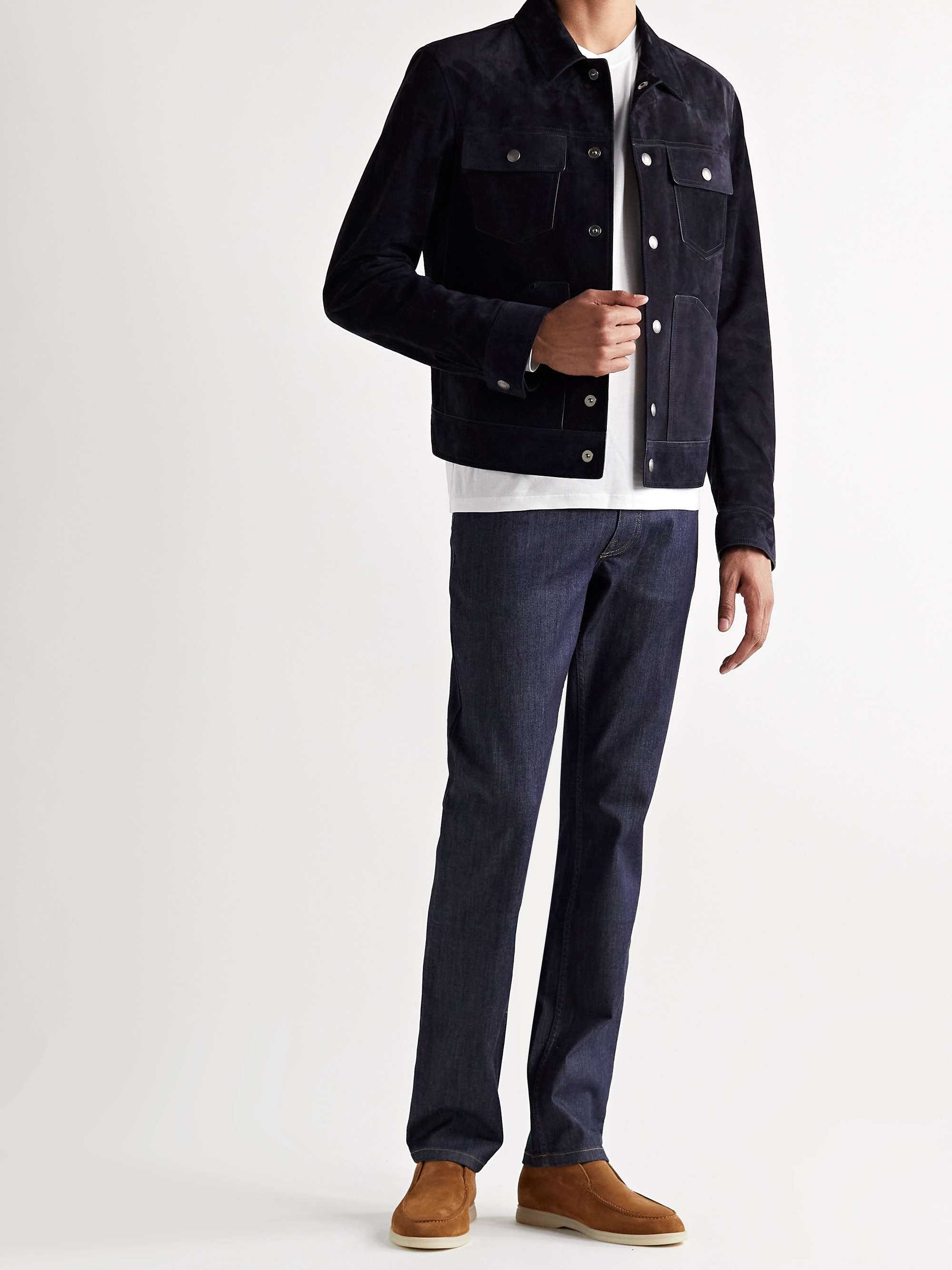 LORO PIANA Open Walk Suede Boots