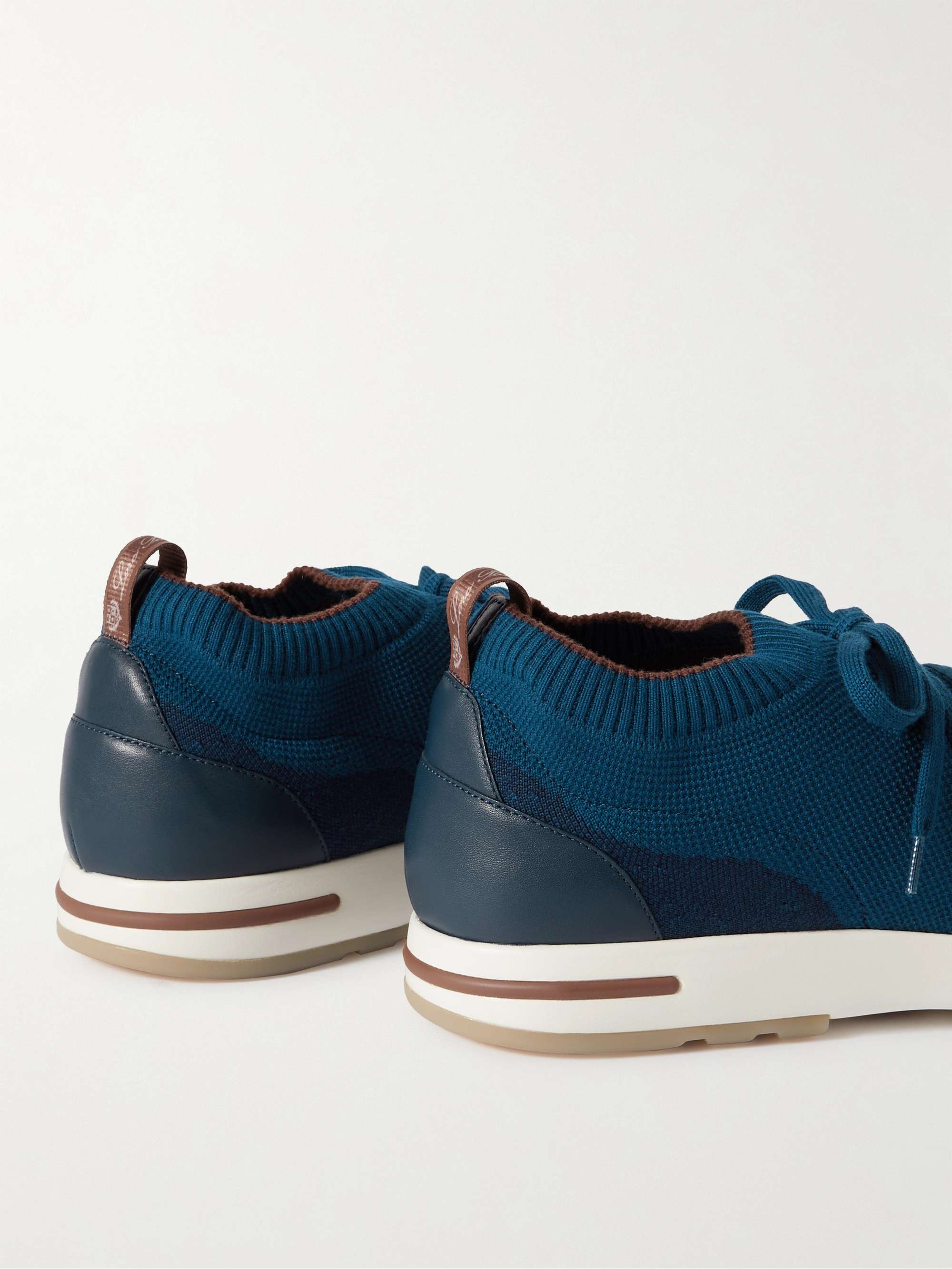 LORO PIANA 360 Flexy Walk Leather-Trimmed Knitted Wool Sneakers