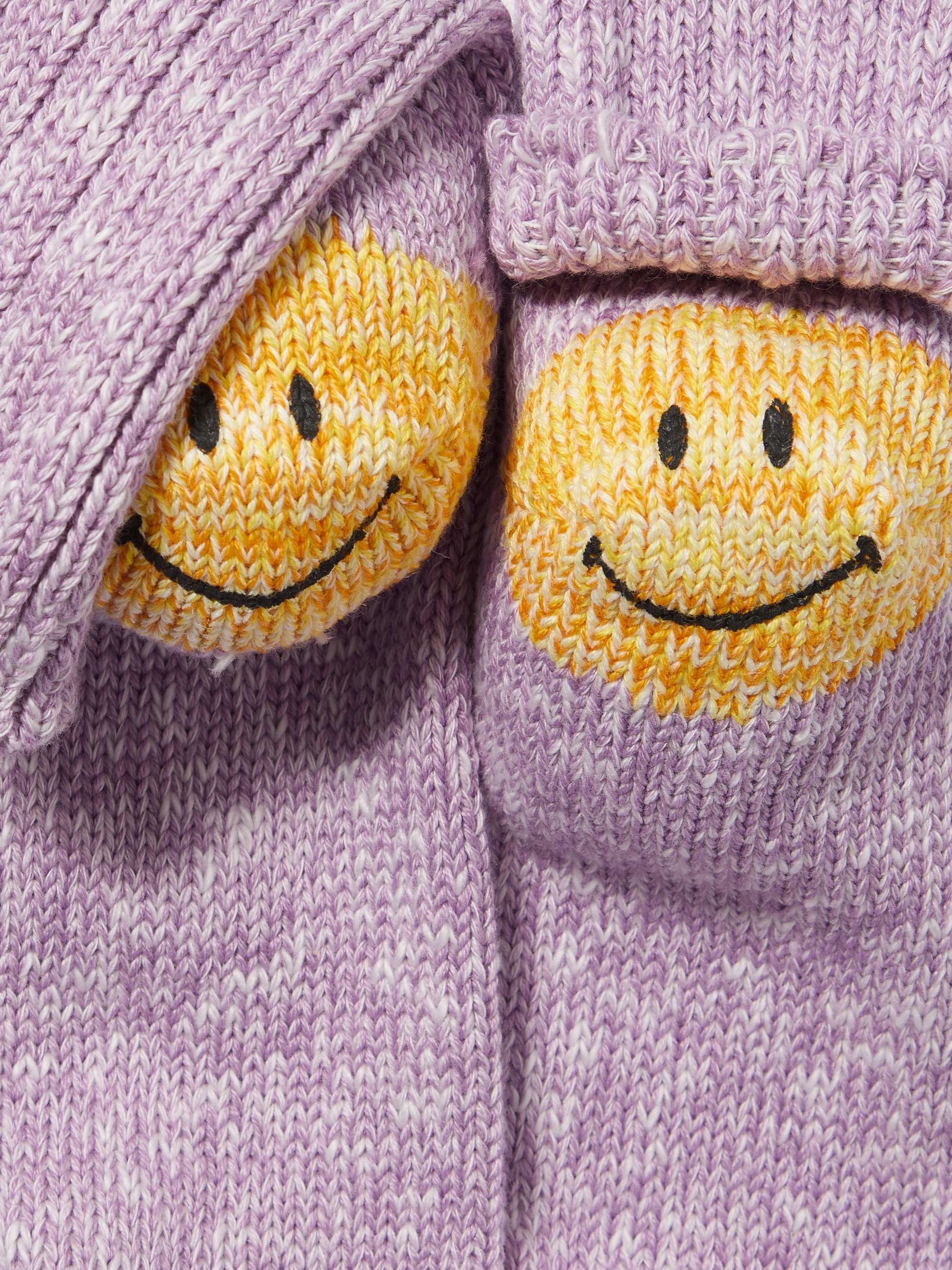 KAPITAL Intarsia Cotton-Blend Socks
