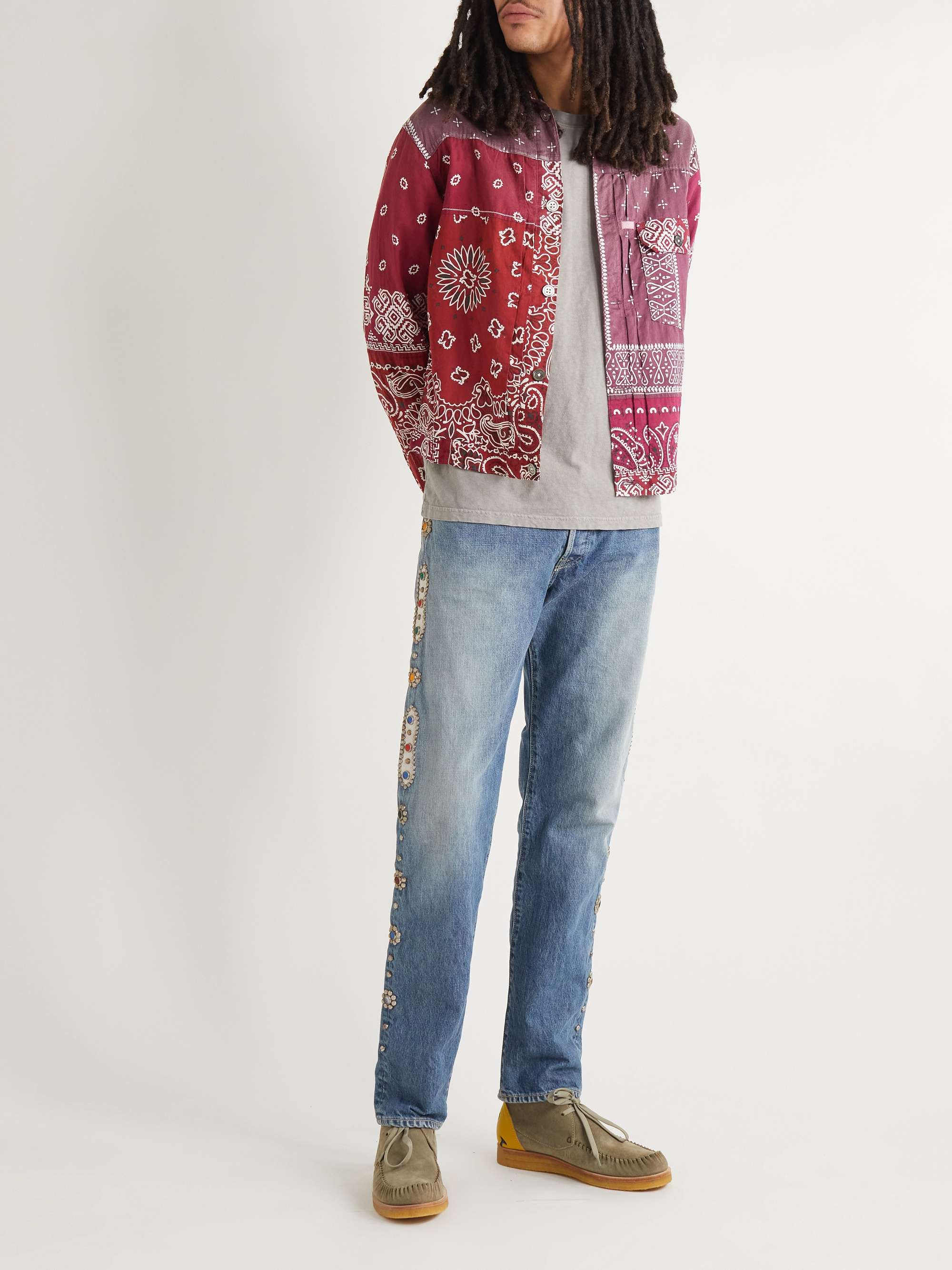 KAPITAL Patchwork Bandana-Print Cotton Jacket