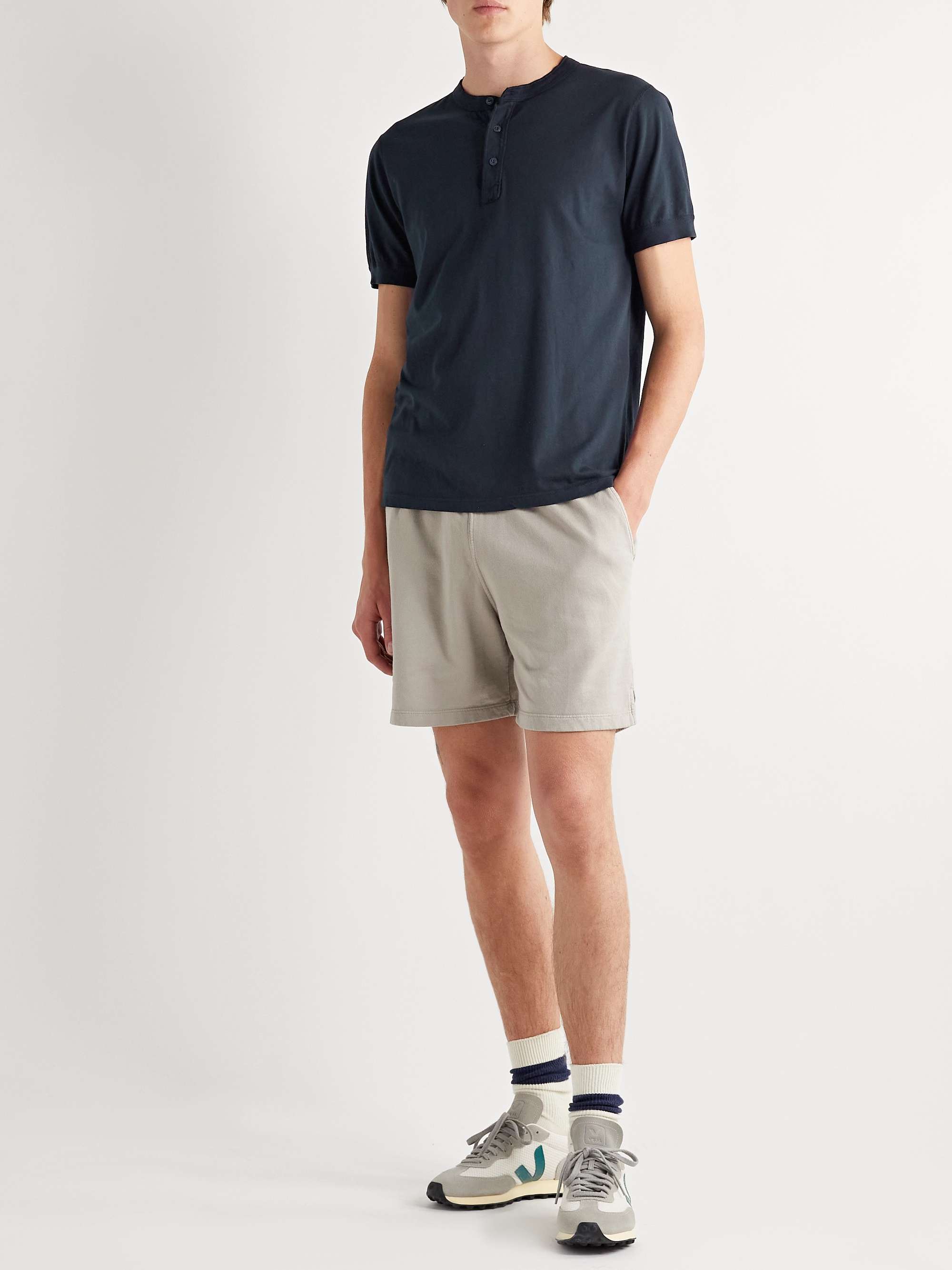 SAVE KHAKI UNITED Supima Cotton-Jersey Henley T-Shirt