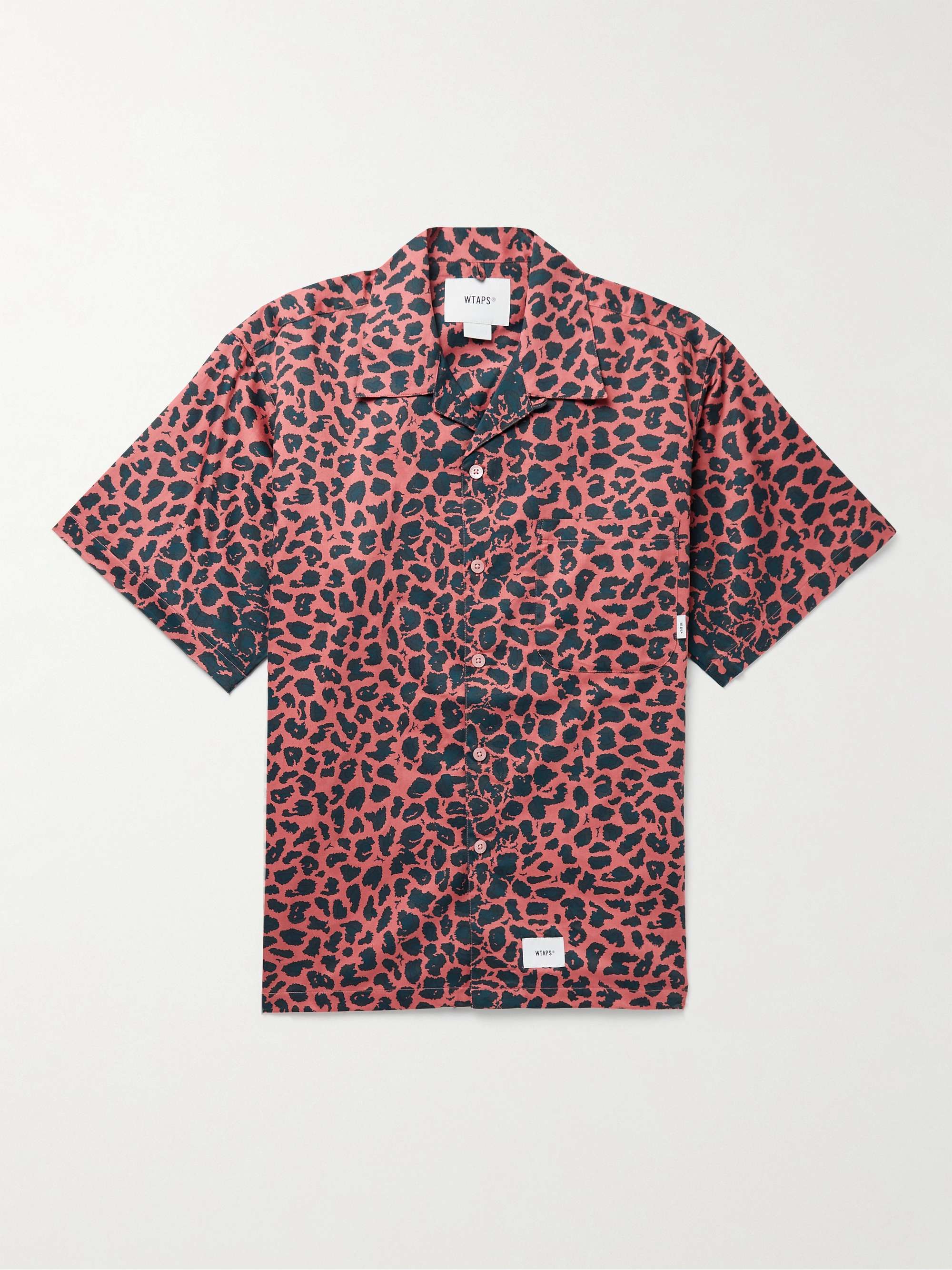 WTAPS® Night Vision Camp-Collar Leopard-Print Cotton-Twill Shirt