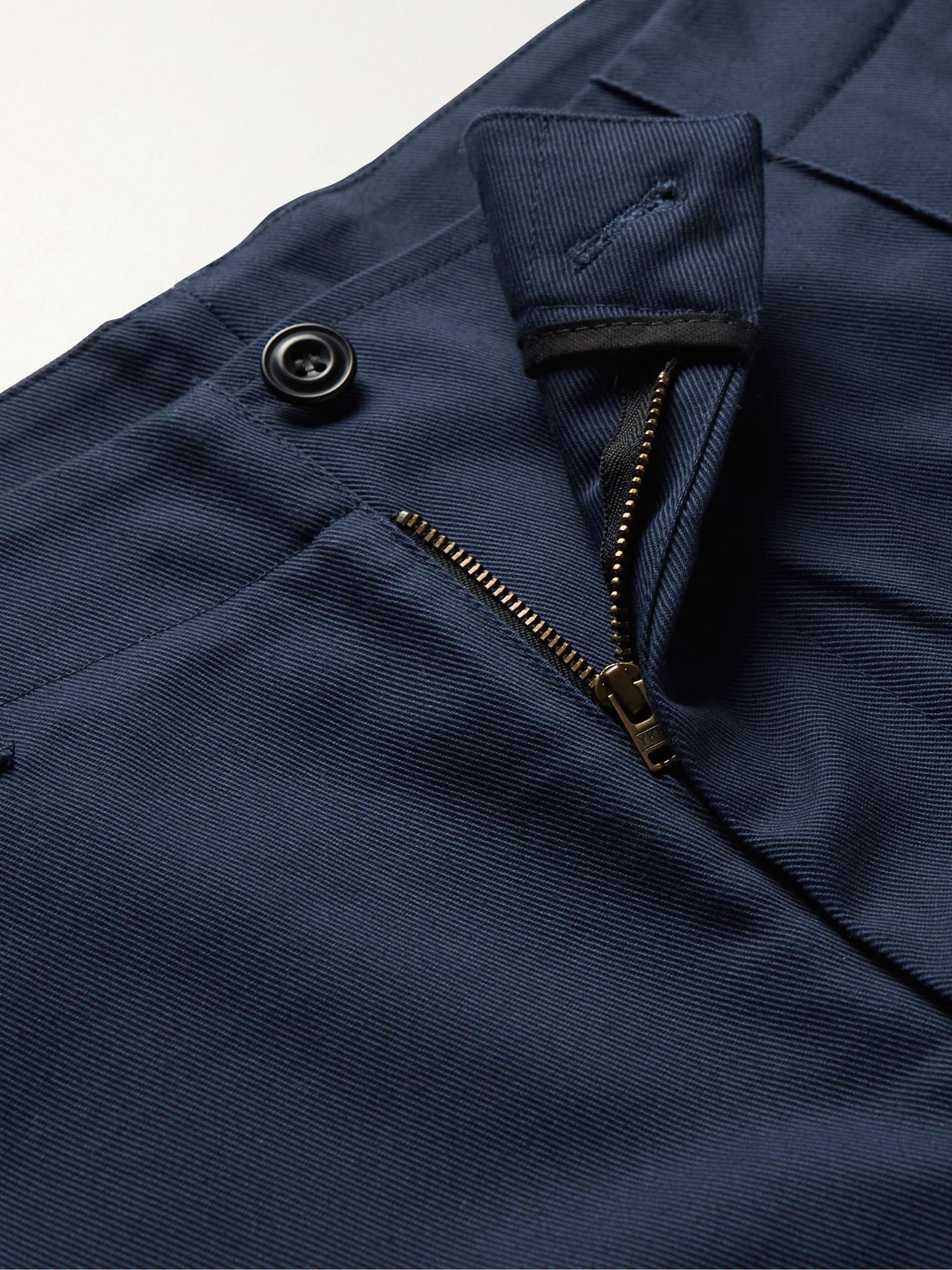 NICHOLAS DALEY Pleated Cotton-Blend Twill Trousers