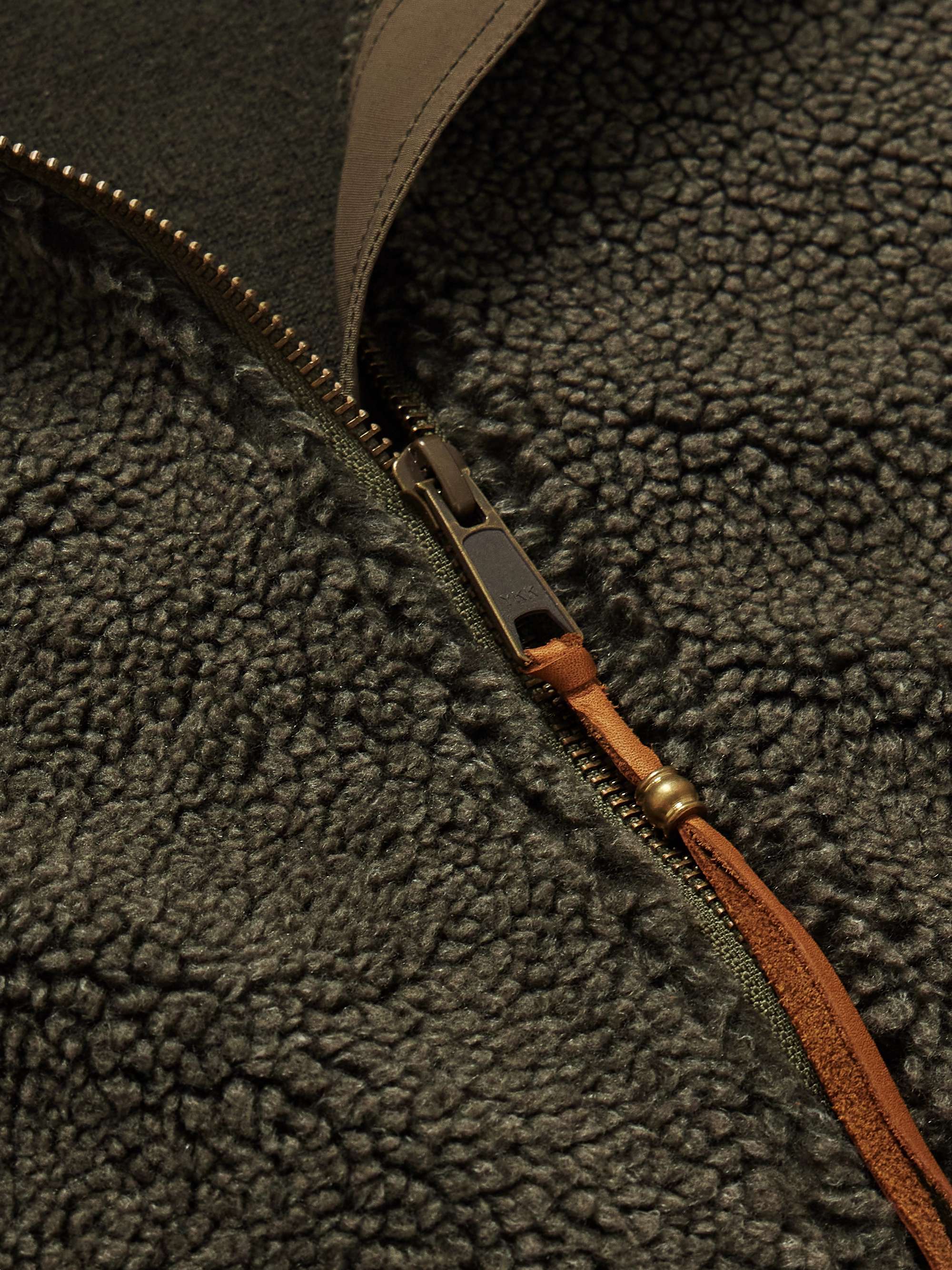 ORSLOW Boa Cotton Corduroy-Trimmed Fleece Jacket