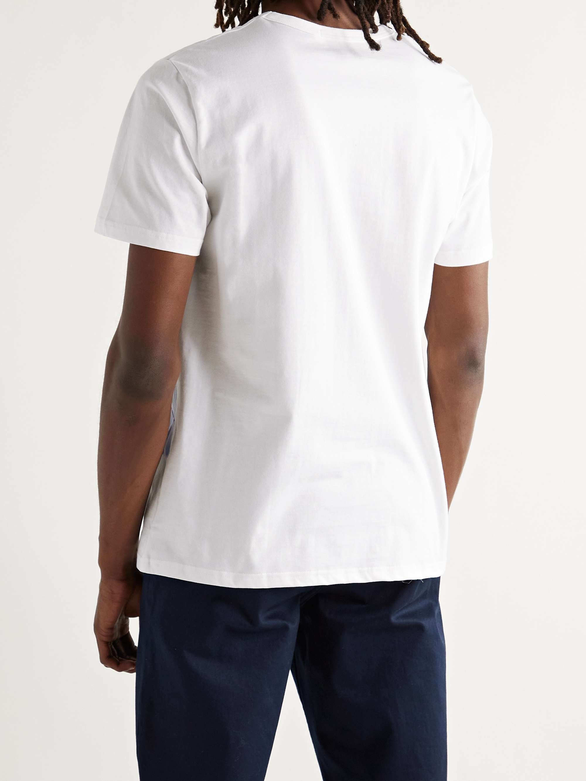 ALOYE Poplin-Panelled Cotton-Jersey T-Shirt for Men | MR PORTER