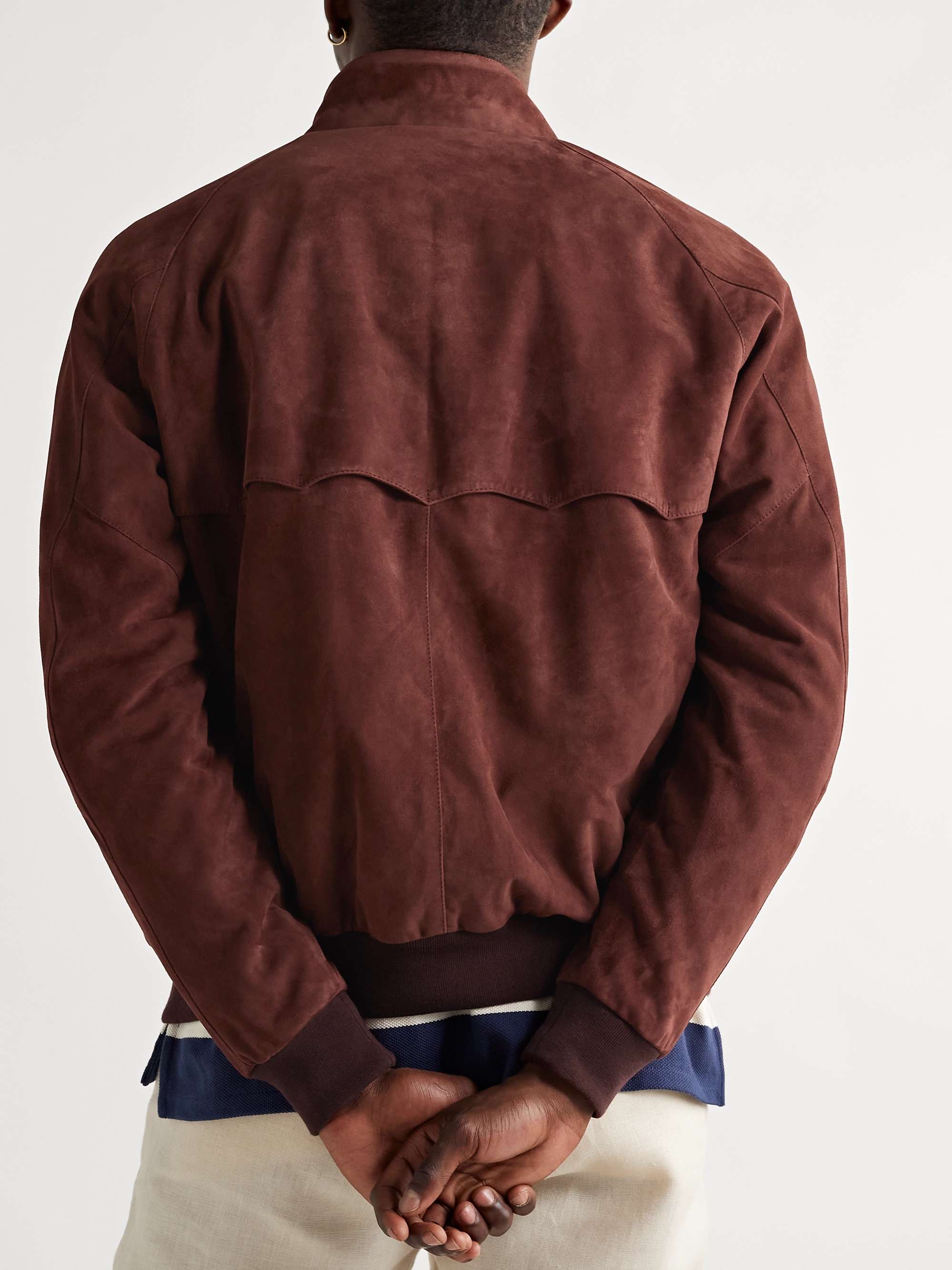 BARACUTA G9 Suede Harrington Jacket