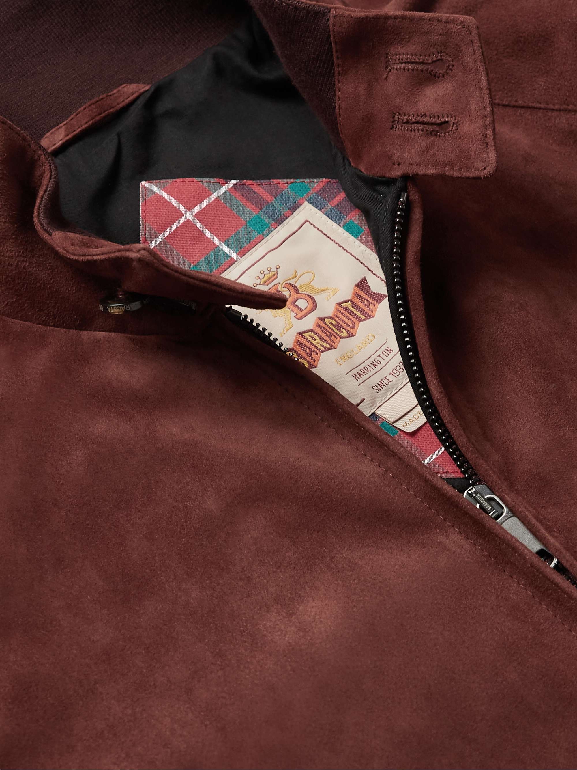 BARACUTA G9 Suede Harrington Jacket