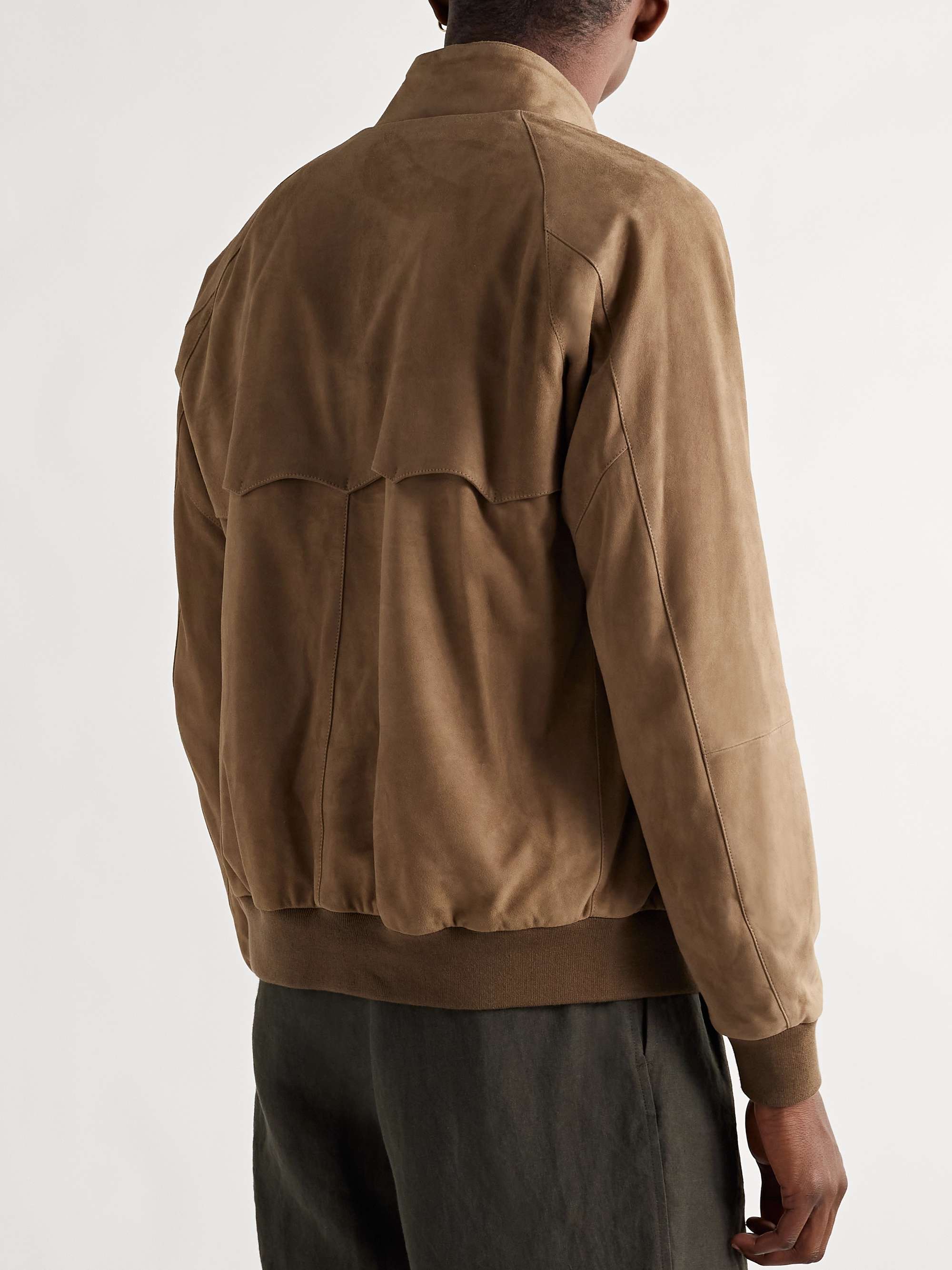 BARACUTA G9 Suede Harrington Jacket