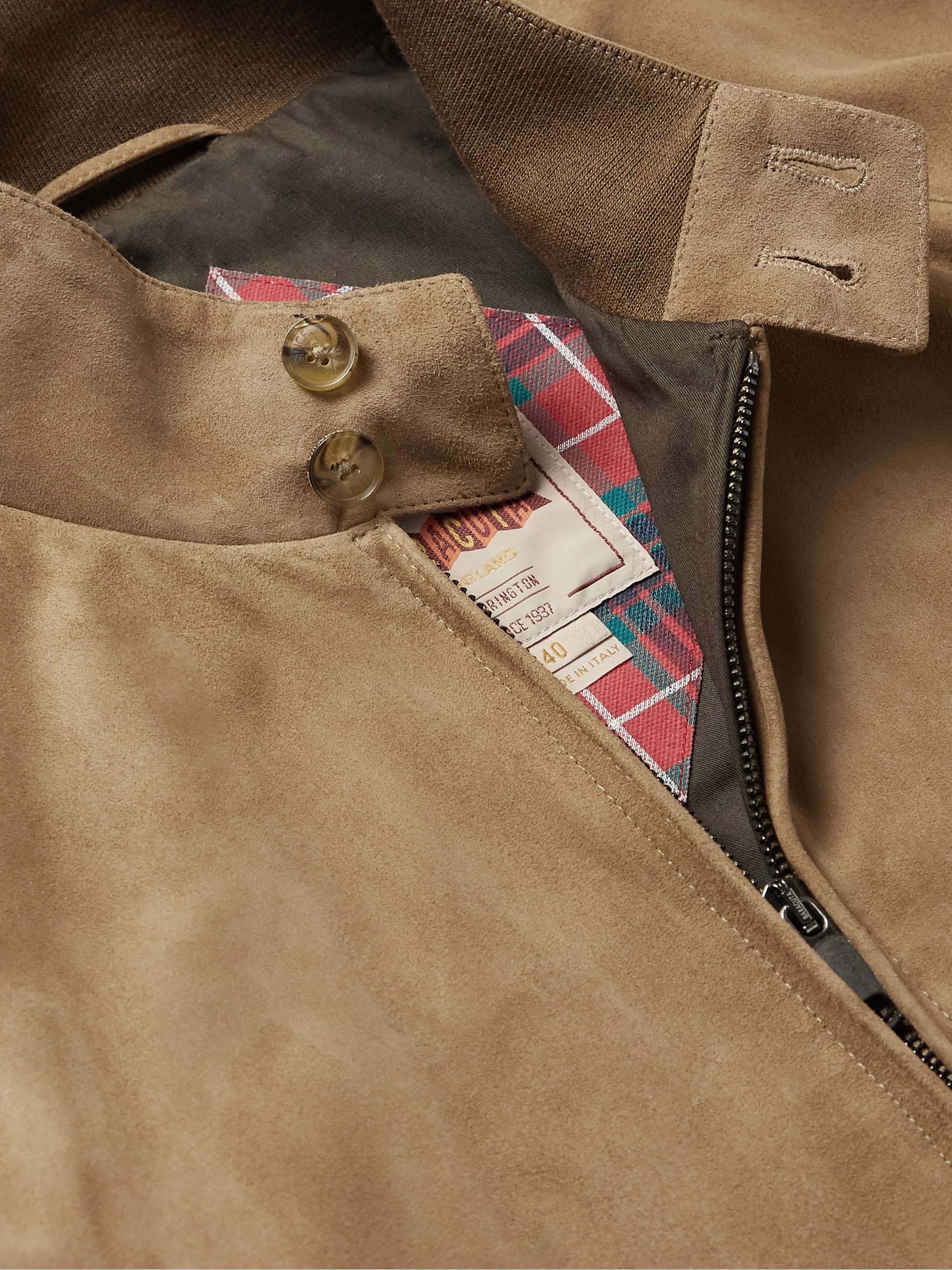 BARACUTA G9 Suede Harrington Jacket