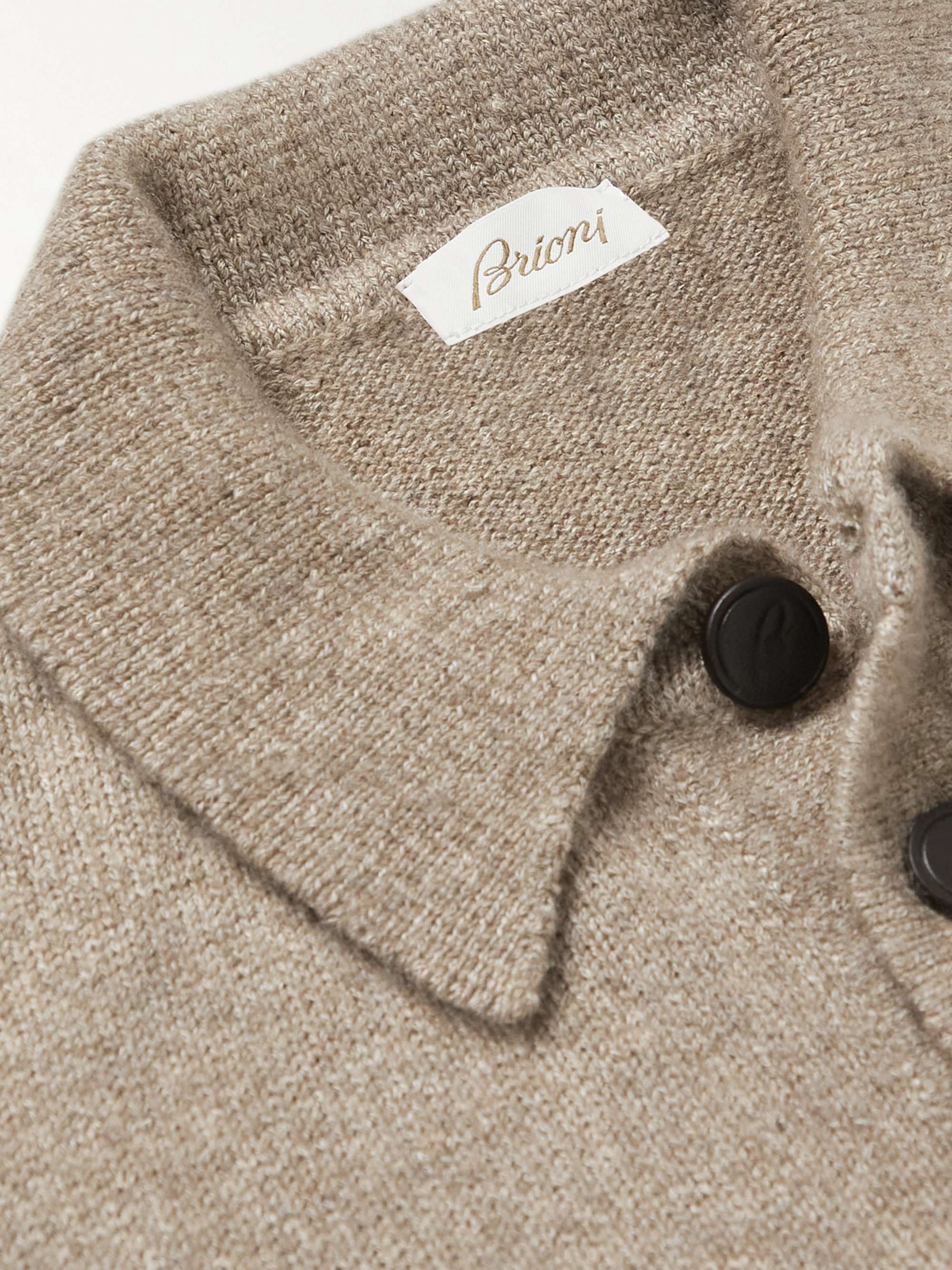 BRIONI Slim-Fit Cashmere and Silk-Blend Polo Shirt