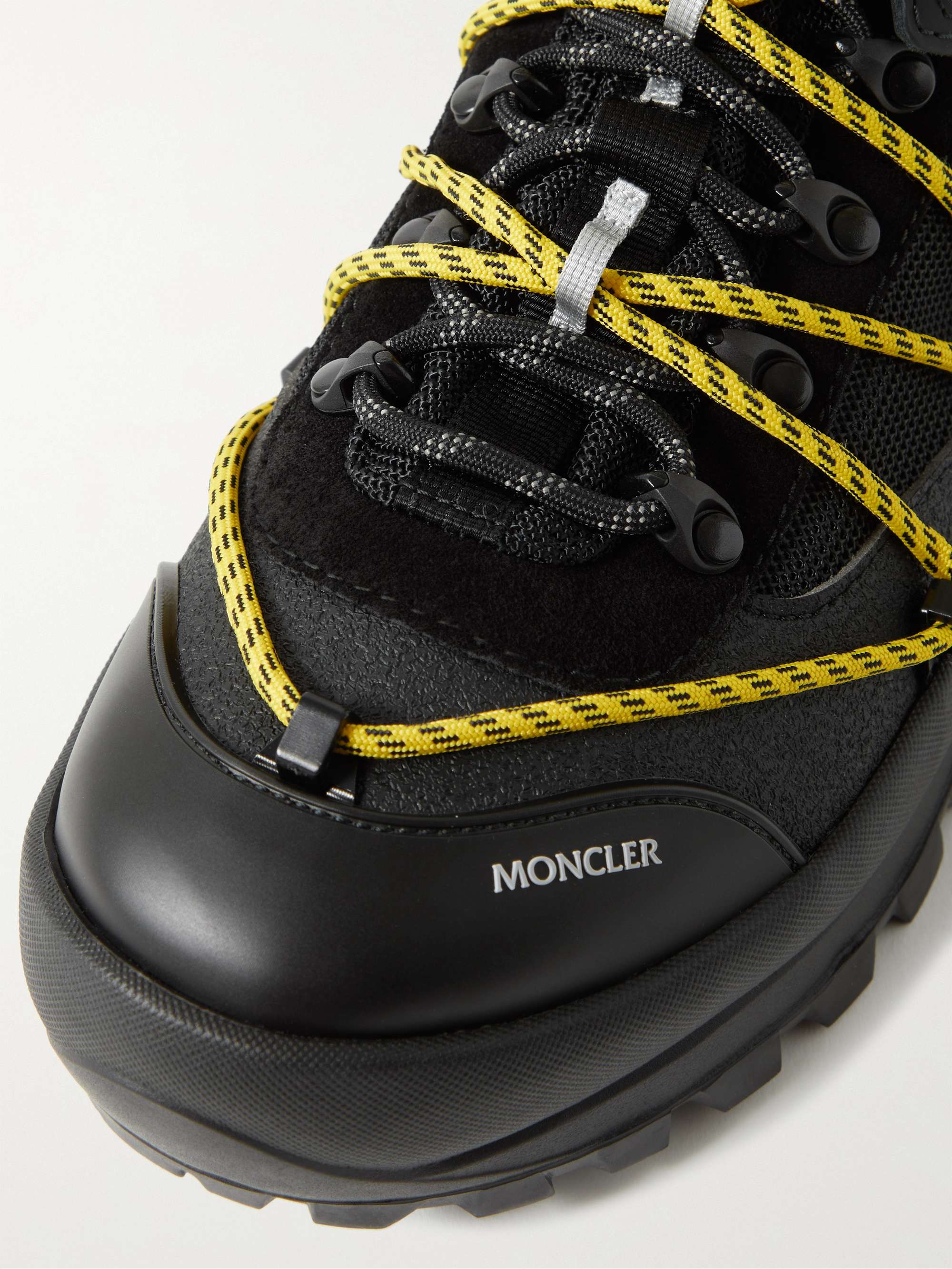 MONCLER Glacier Nylon, PU and Faux Leather Hiking Boots