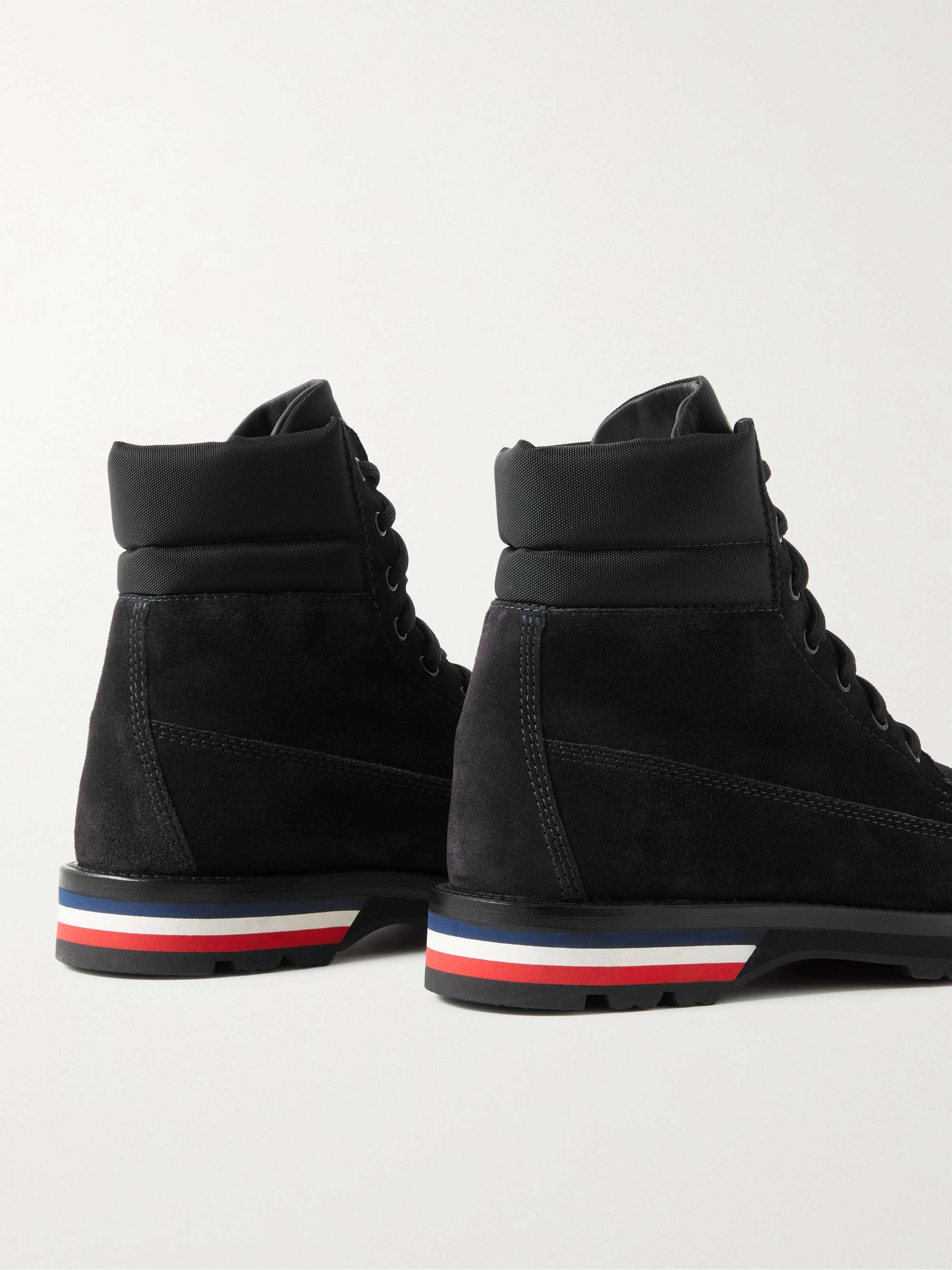 MONCLER Vancouver Shell-Trimmed Suede Hiking Boots