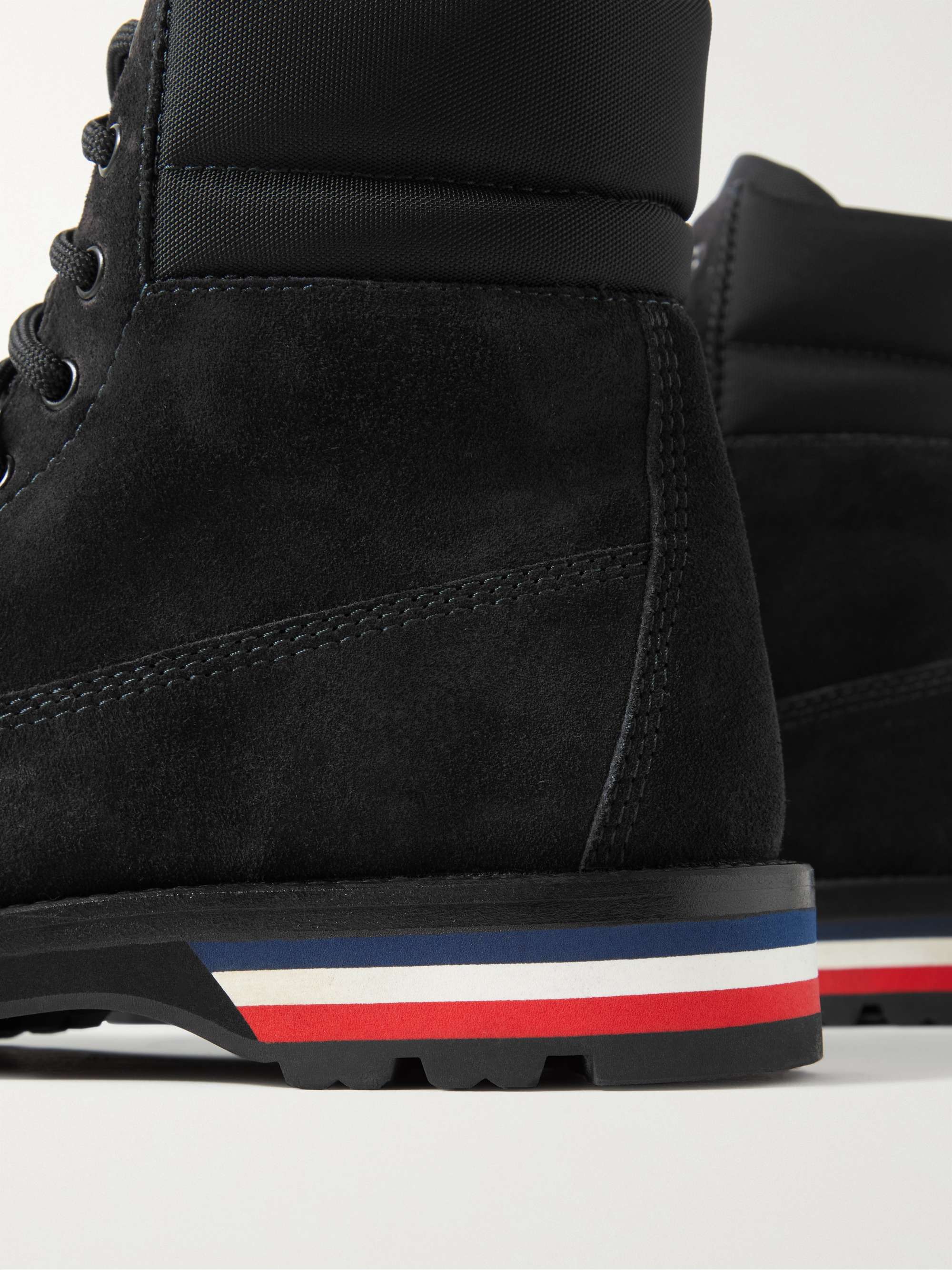 MONCLER Vancouver Shell-Trimmed Suede Hiking Boots