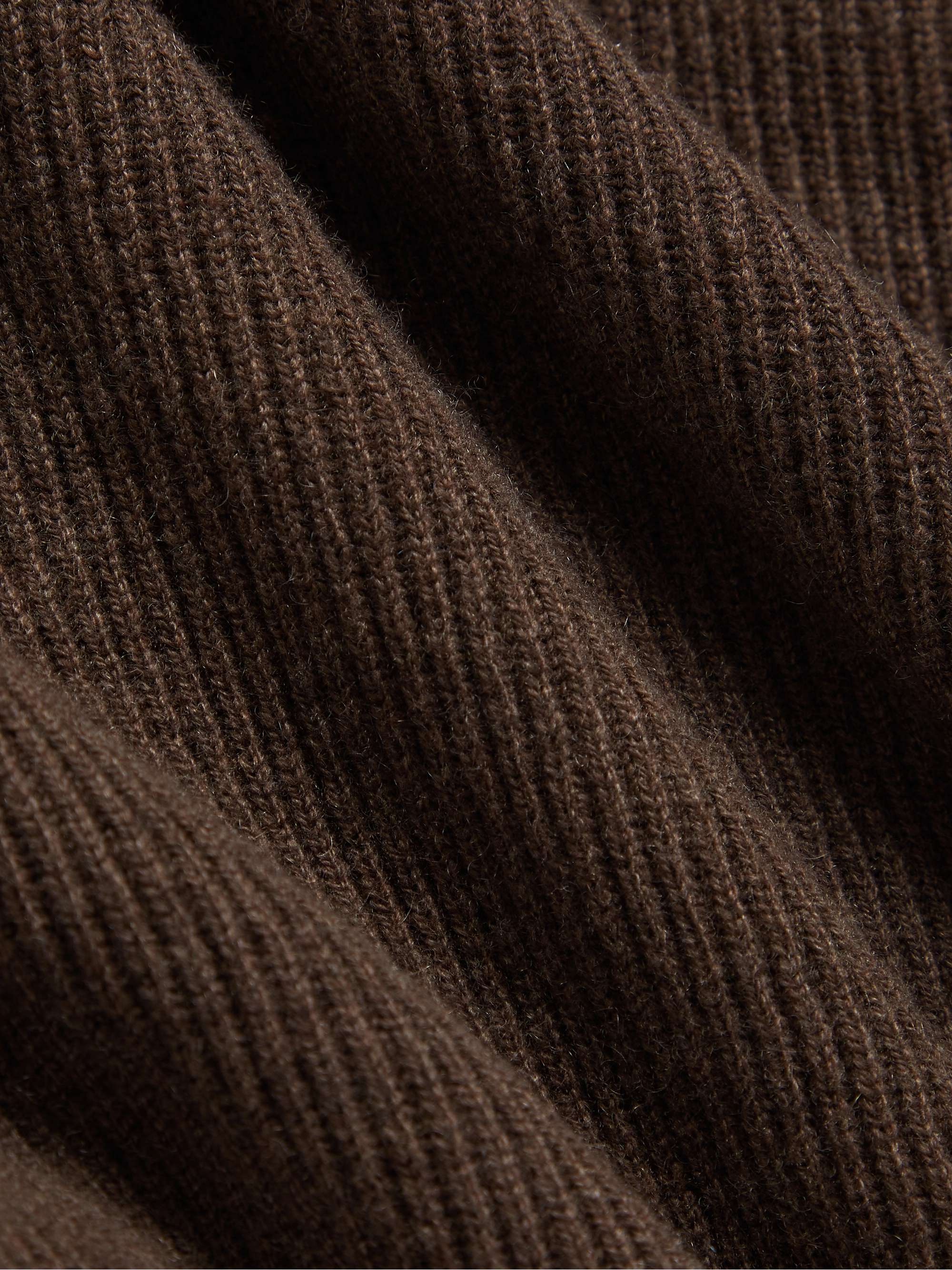 THE ROW Daniel Ribbed Cashmere Mock-Neck Sweater