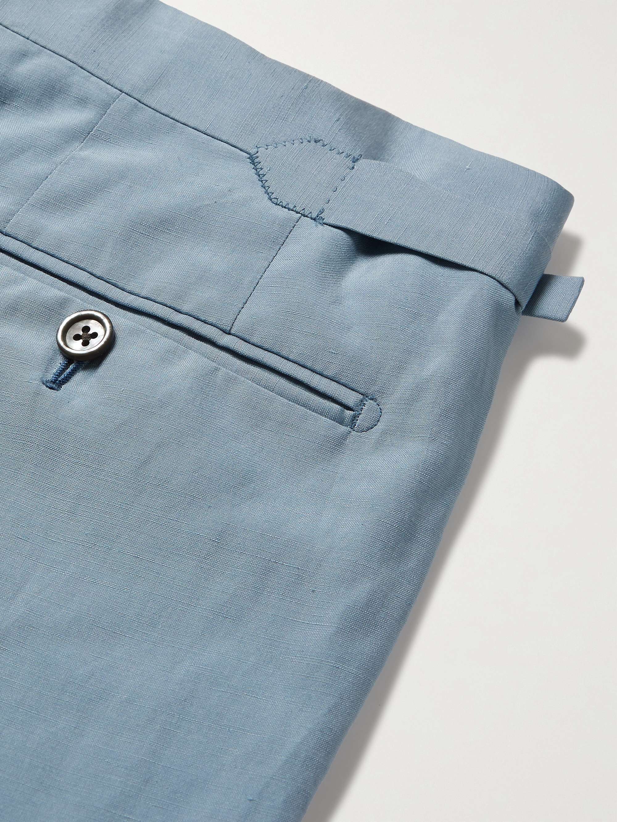 TOM FORD Shelton Slim-Fit Silk and Linen-Blend Suit Trousers