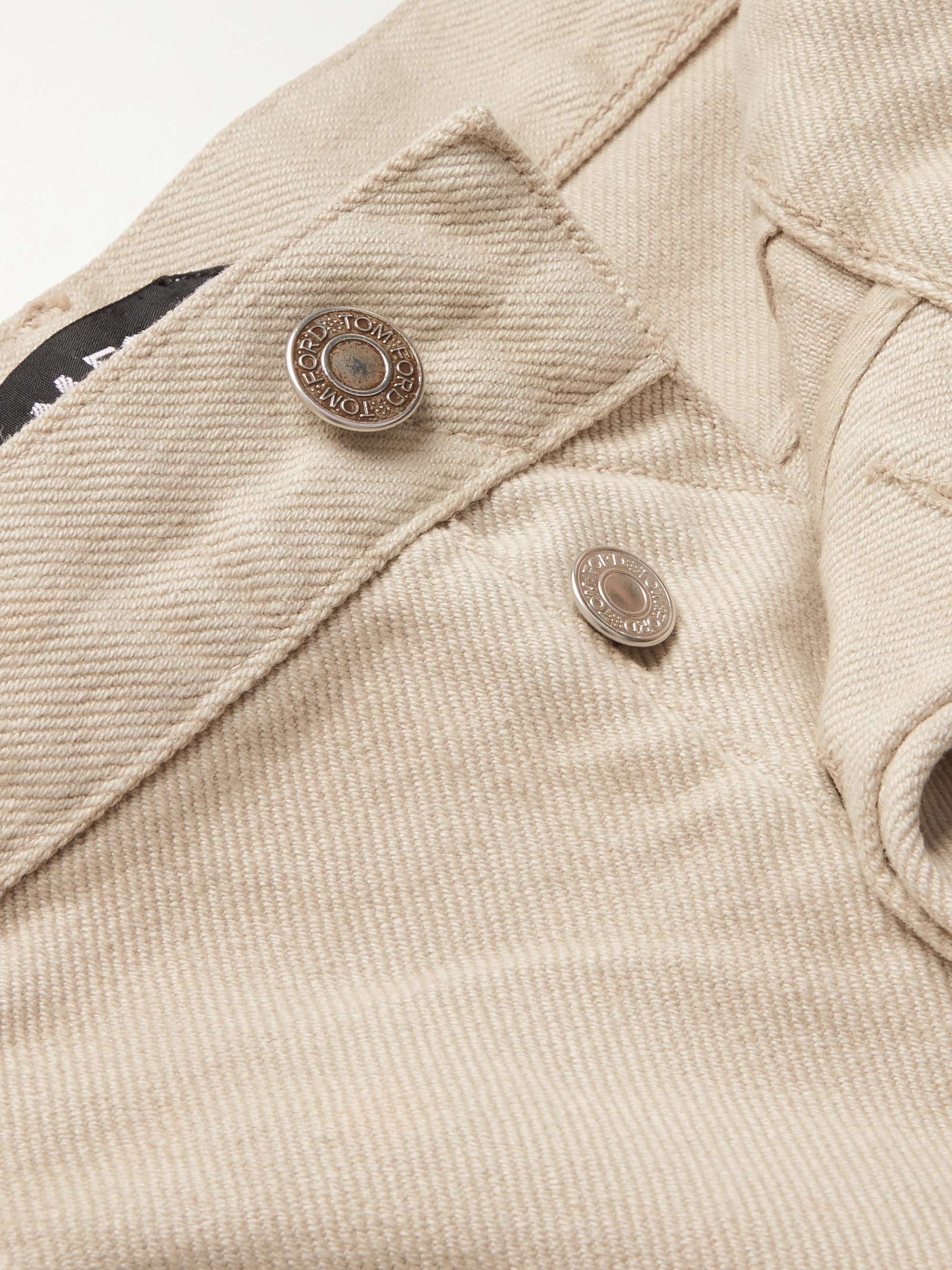 TOM FORD Slim-Fit Pleated Stretch-Denim Jeans