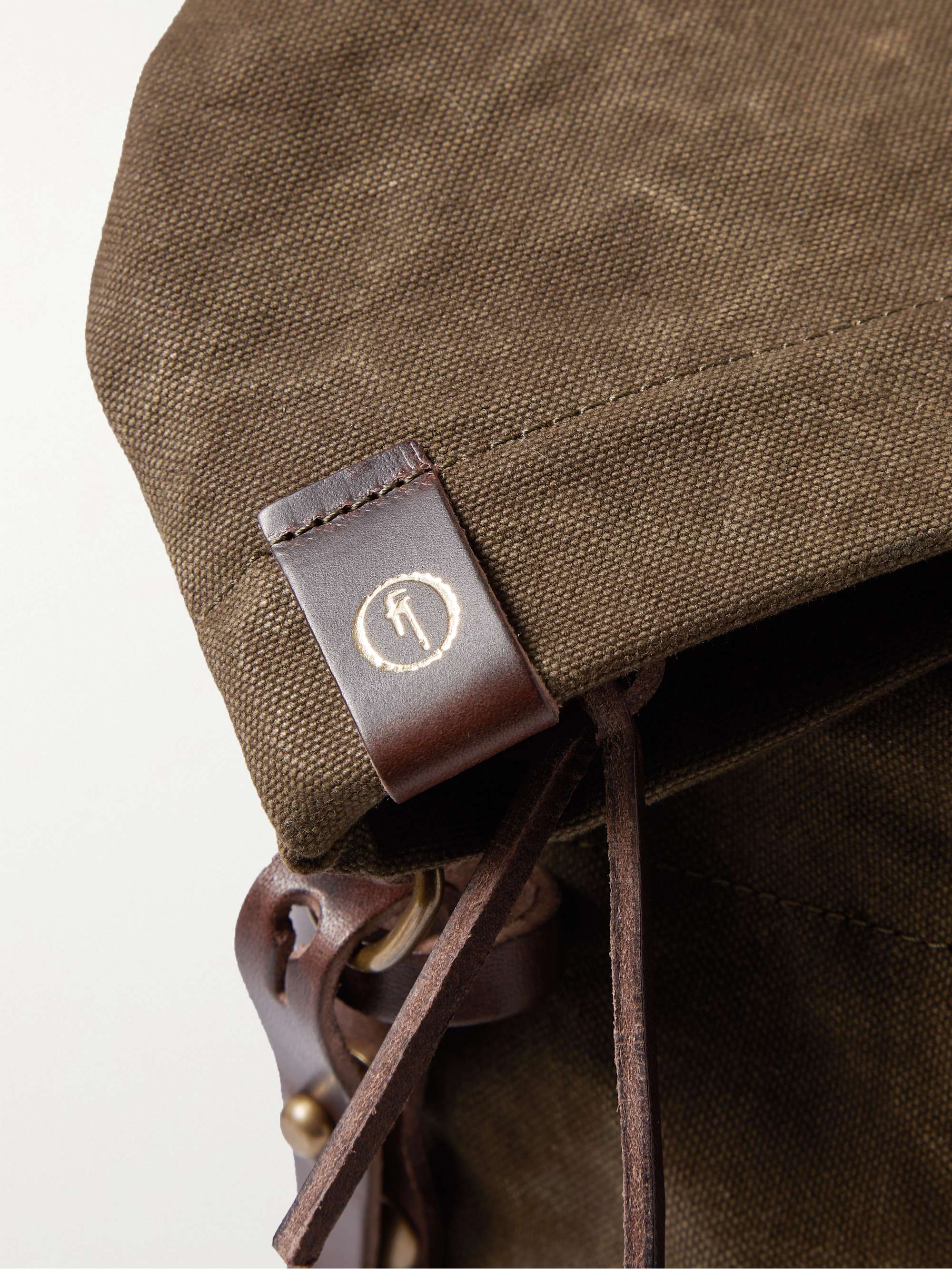 BLEU DE CHAUFFE Cabine Leather-Trimmed Cotton-Canvas Holdall