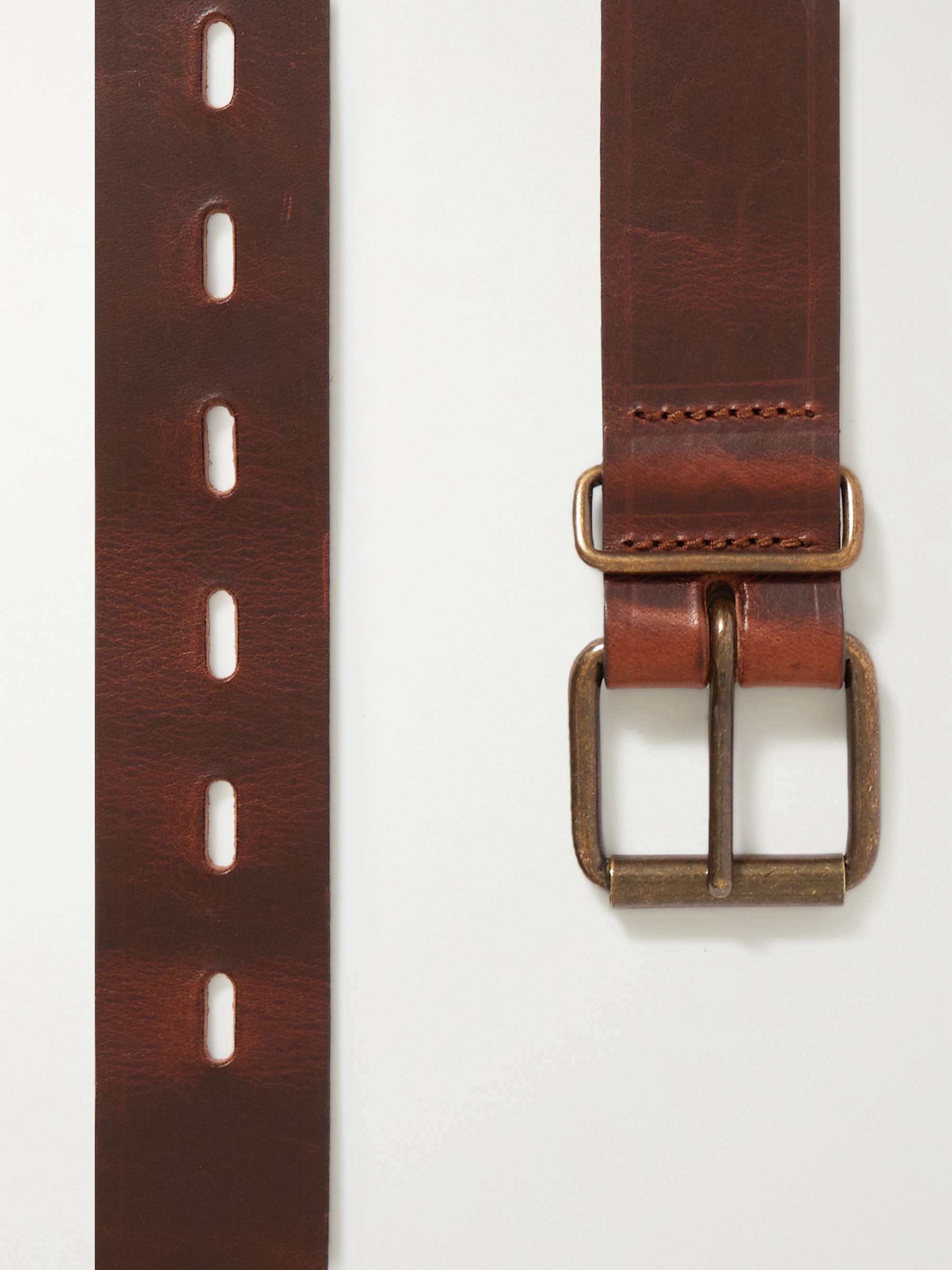 BLEU DE CHAUFFE Fred 4cm Leather Belt
