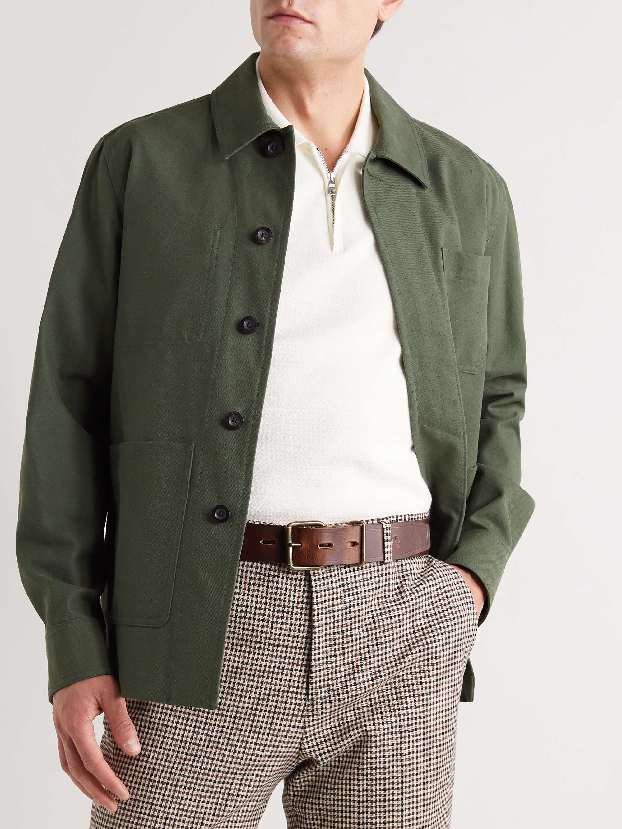 BLEU DE CHAUFFE Fred 4cm Leather Belt