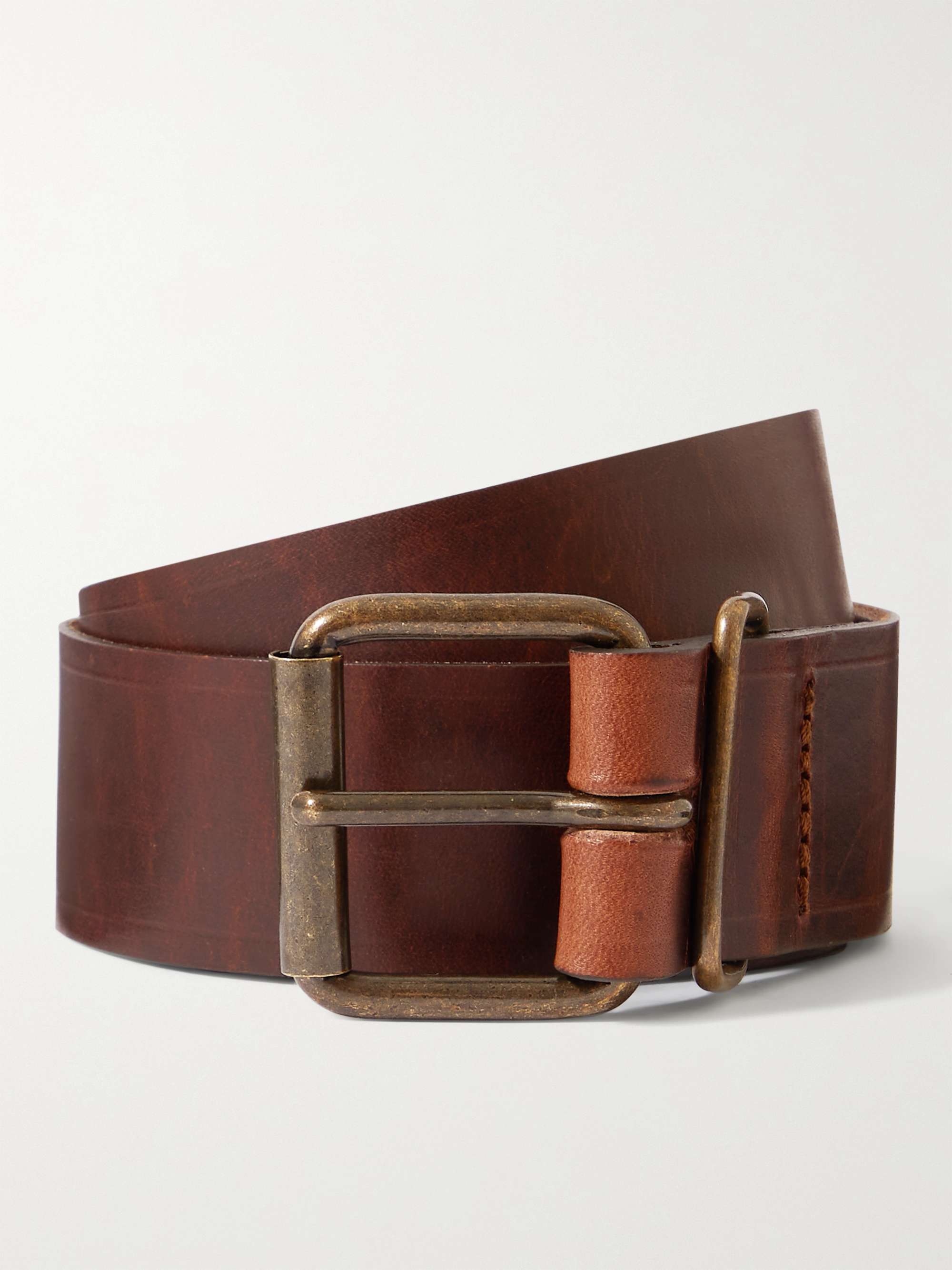 BLEU DE CHAUFFE Fred 4cm Leather Belt