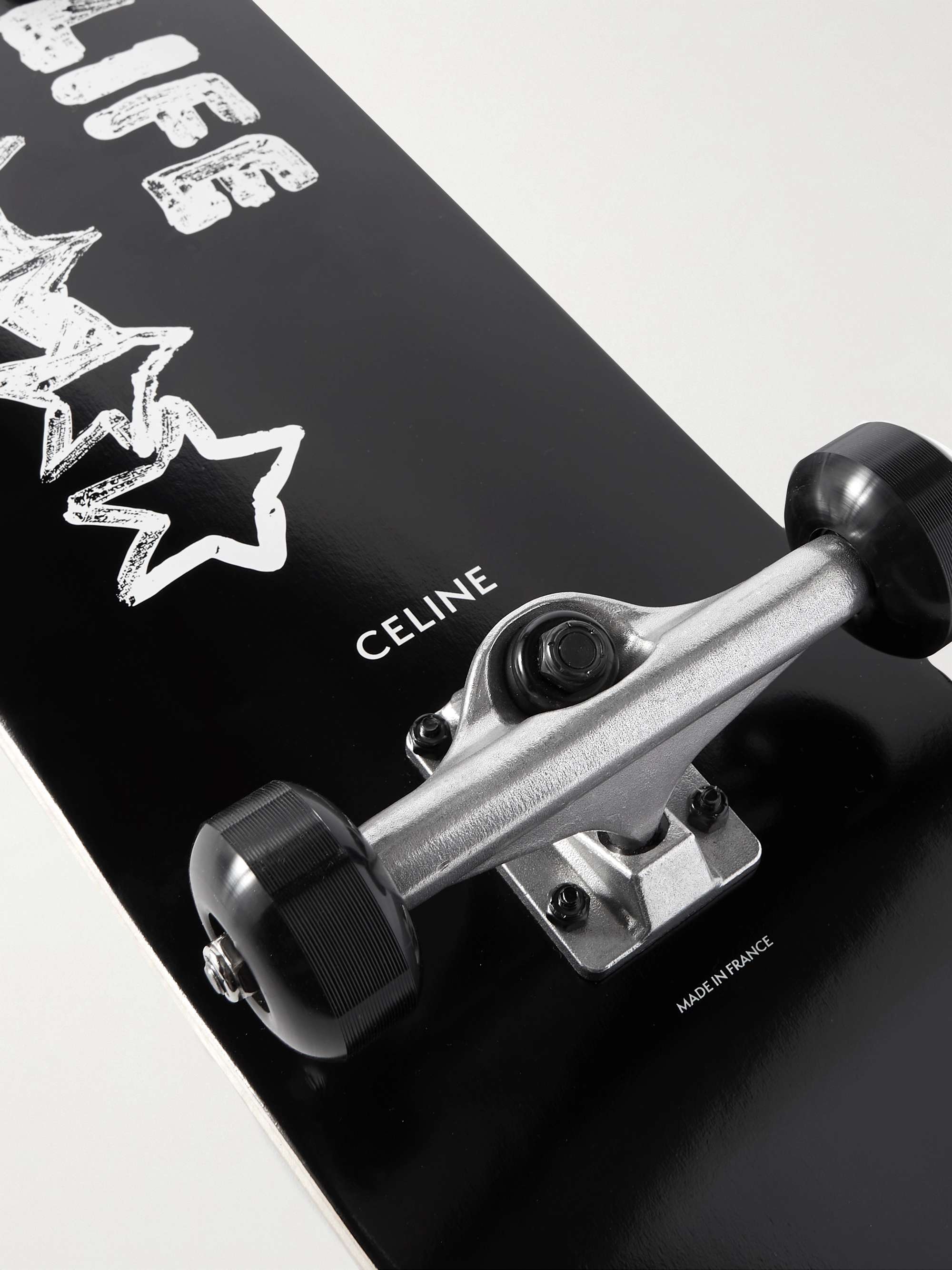 CELINE HOMME Printed Wooden Skateboard