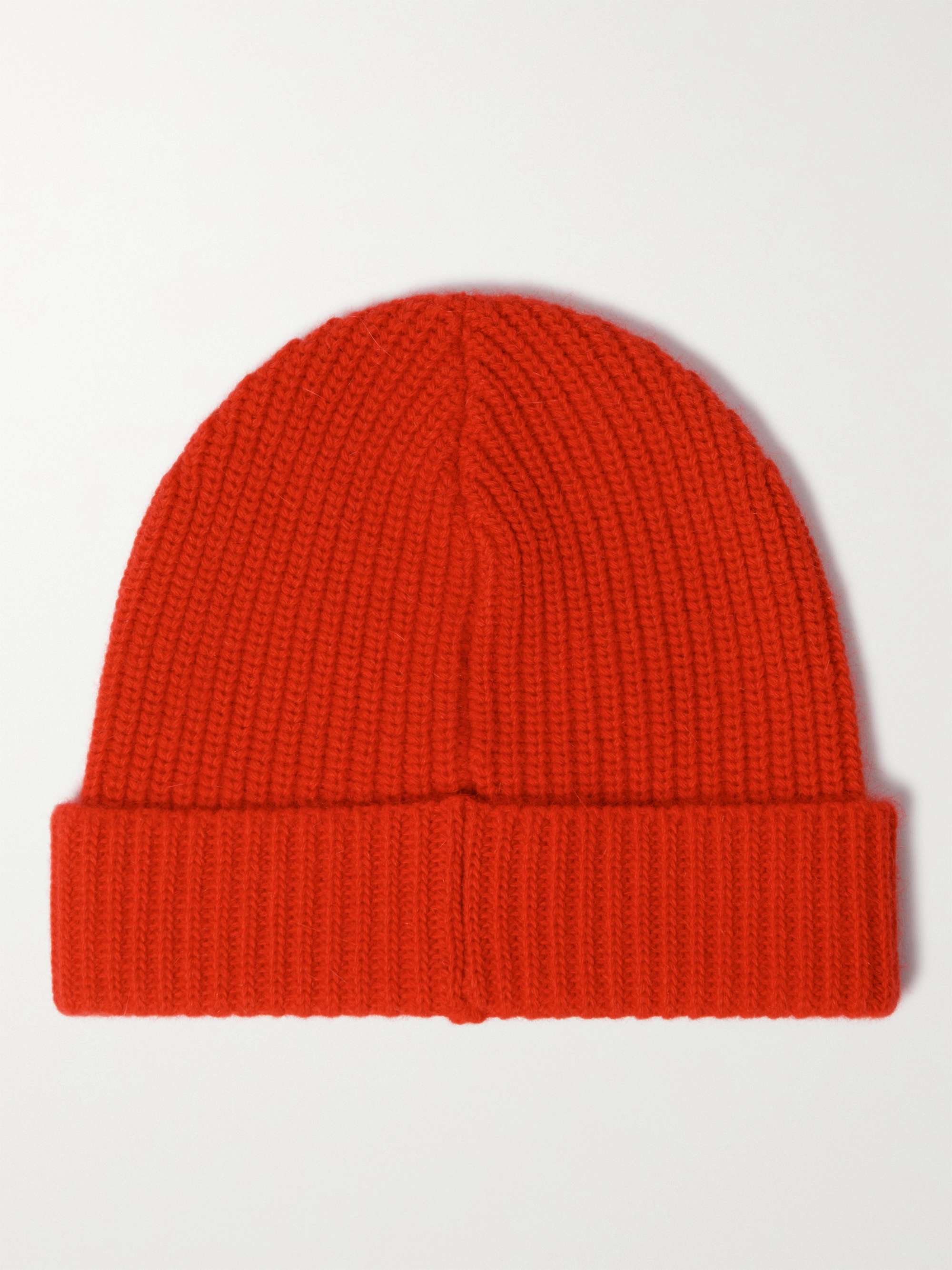 CELINE HOMME Logo-Appliquéd Ribbed Wool Beanie