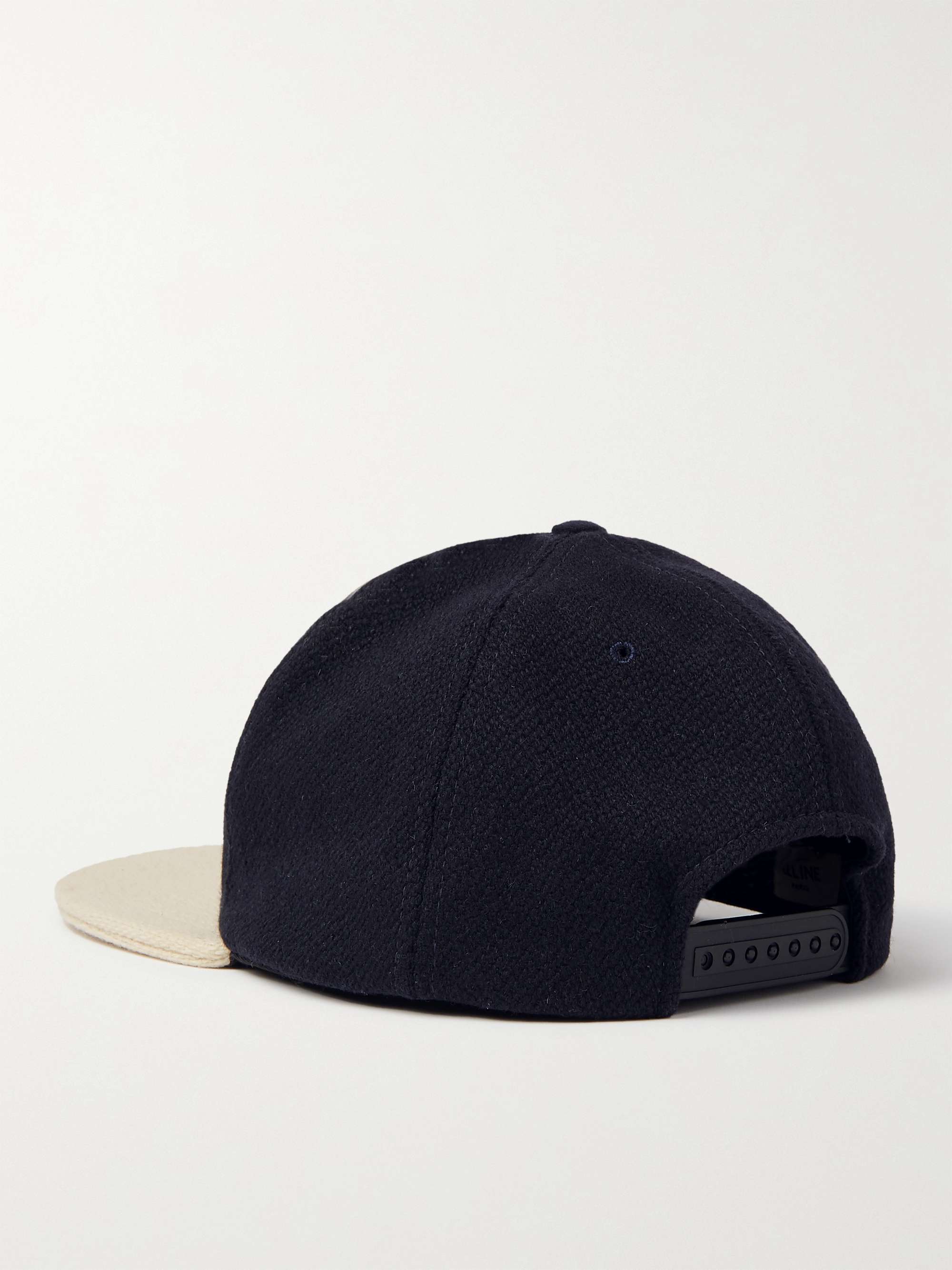 CELINE HOMME Logo-Appliquéd Wool-Blend Baseball Cap
