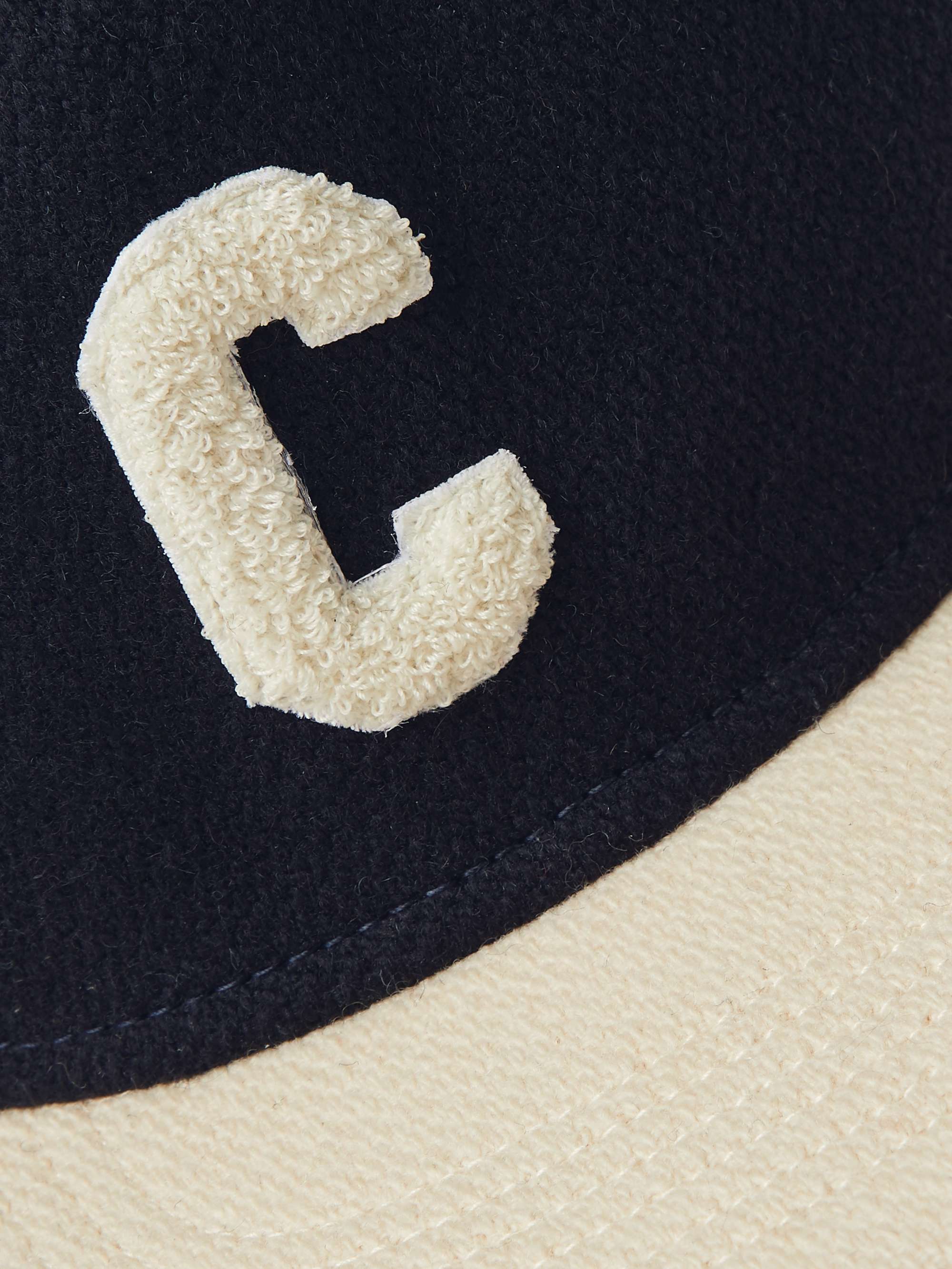 CELINE HOMME Logo-Appliquéd Wool-Blend Baseball Cap