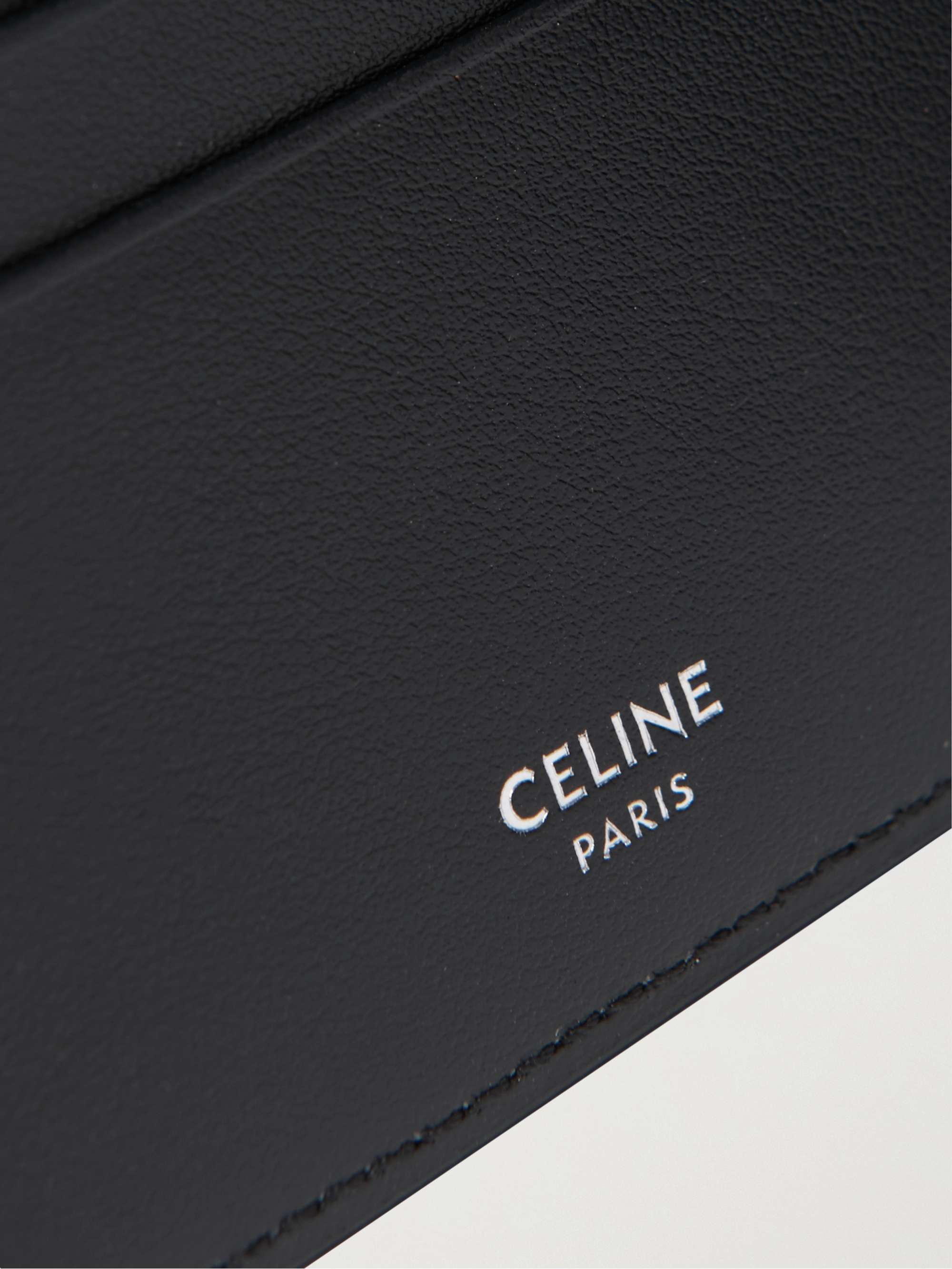 CELINE HOMME Logo-Print Leather Billfold Wallet