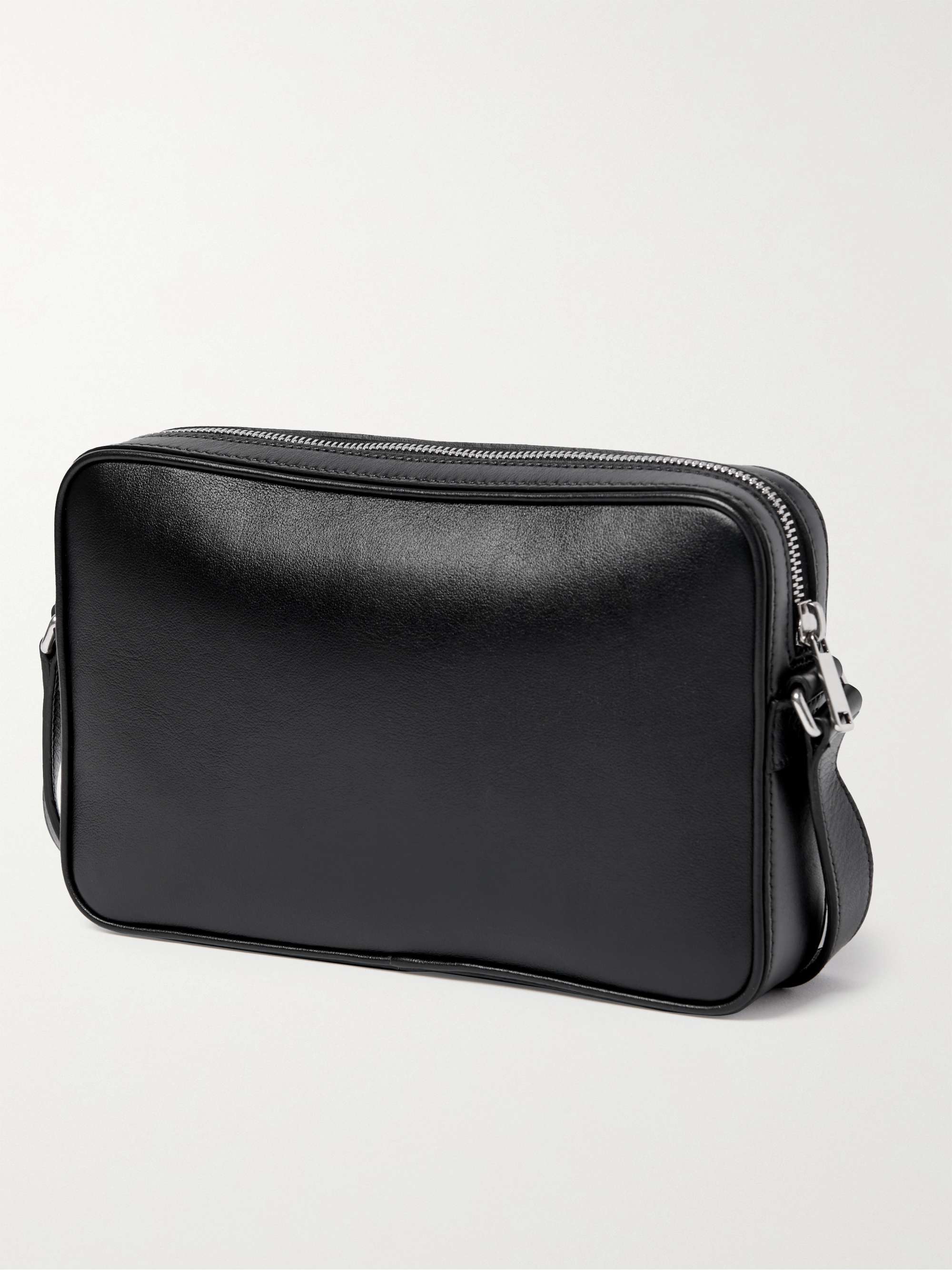 CELINE HOMME Logo-Print Leather Messenger Bag
