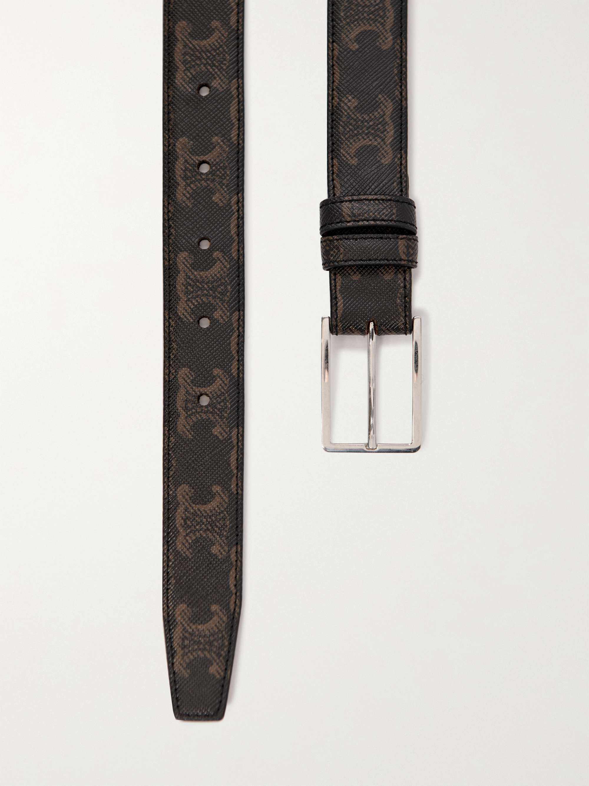 MEDIUM TRIOMPHE BELT IN TRIOMPHE CANVAS - BLACK