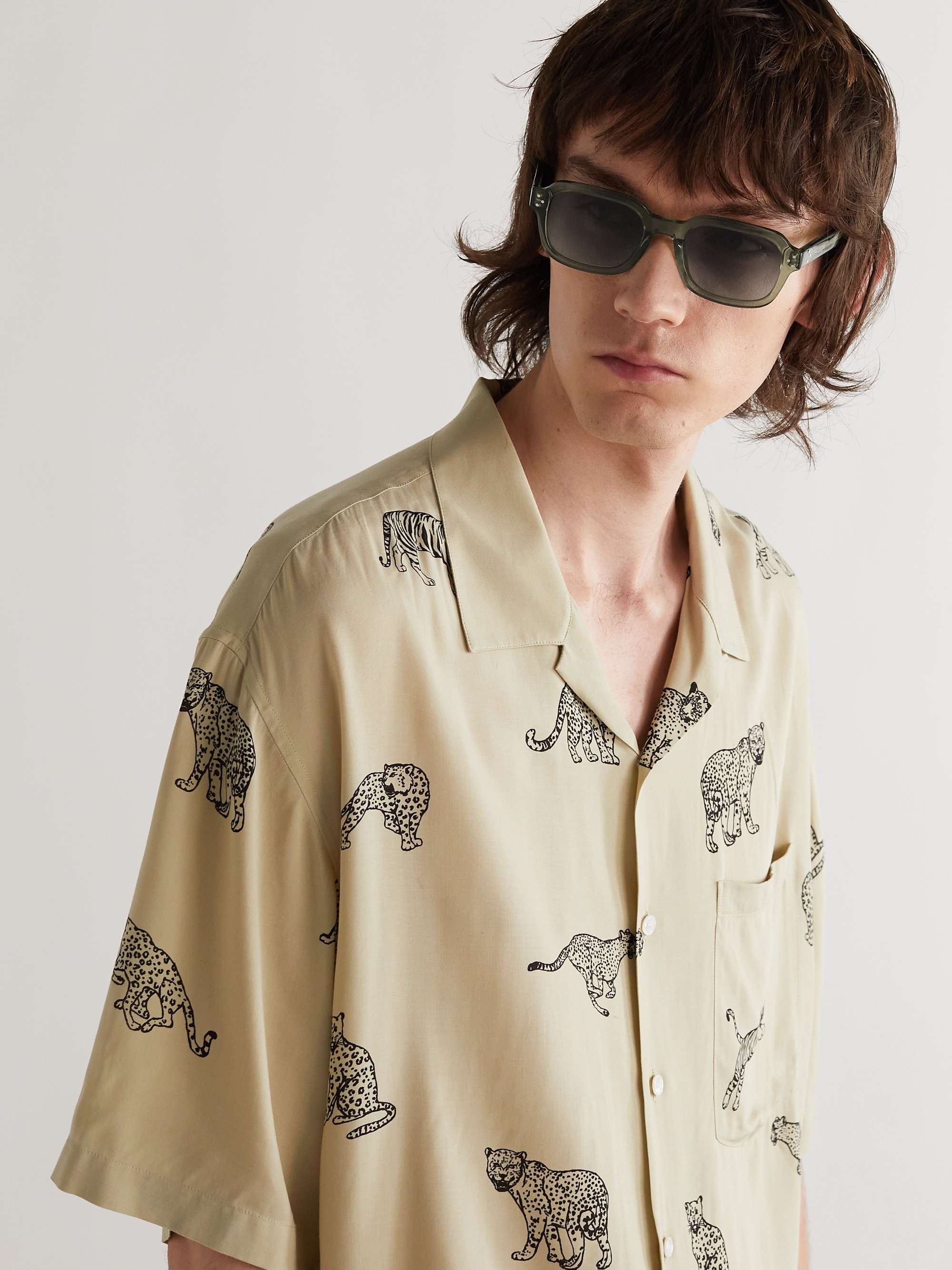 CELINE HOMME Square-Frame Acetate Sunglasses